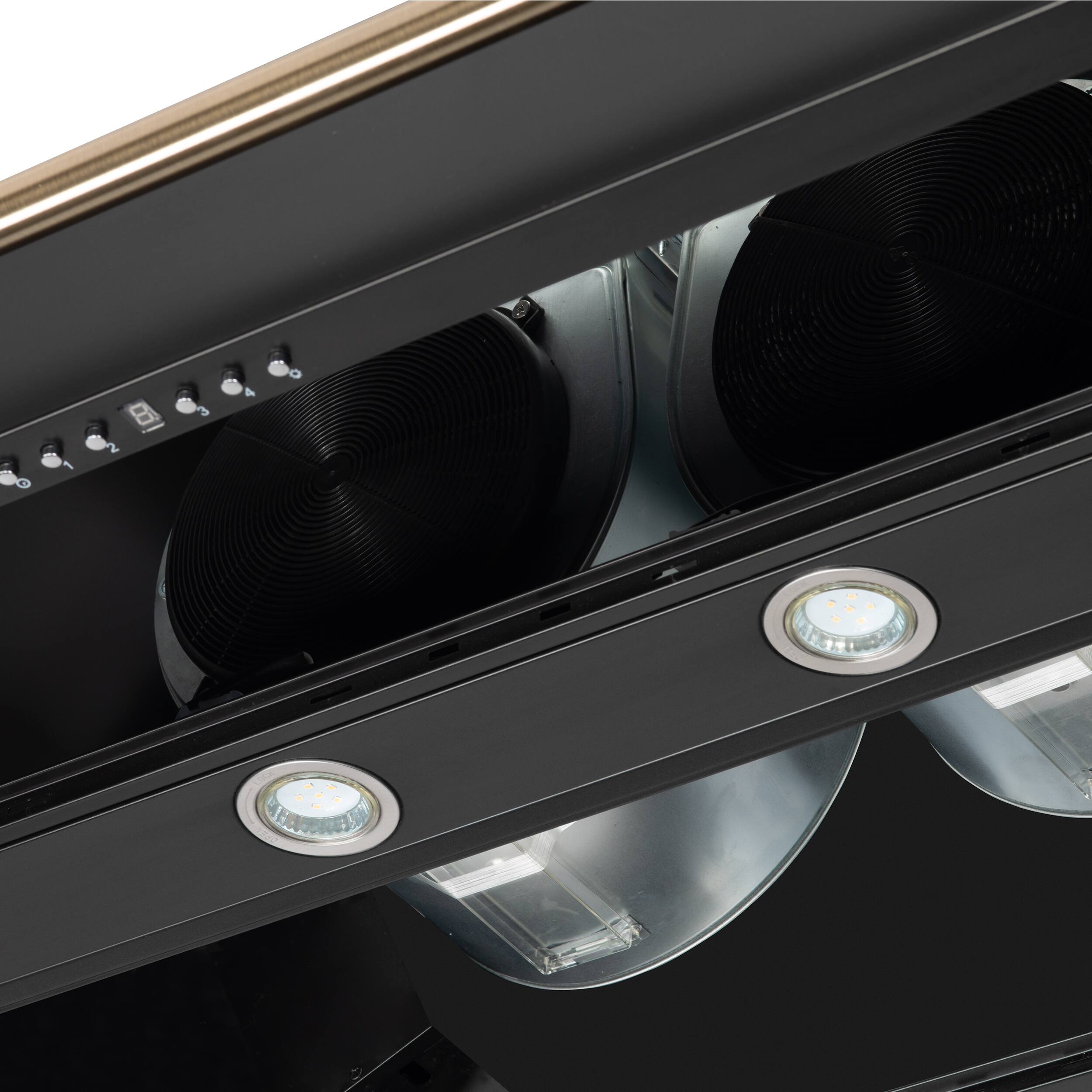 Alt View 2. Forno Appliances - Aria 48 in. Convertible Wall-Mounted Range Hood - Black.