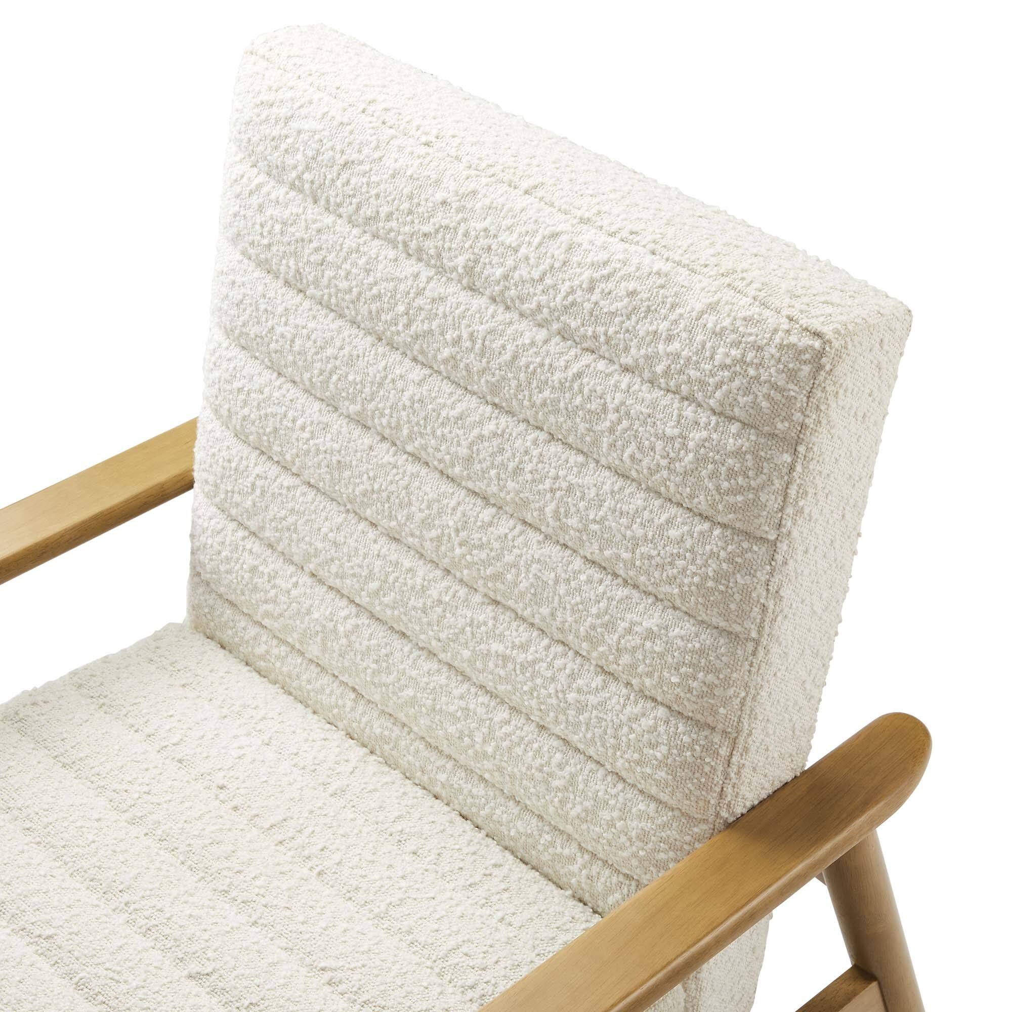 Alt View 5. Modway - Jensen Boucle Fabric Accent Chair by Modway - Ivory.