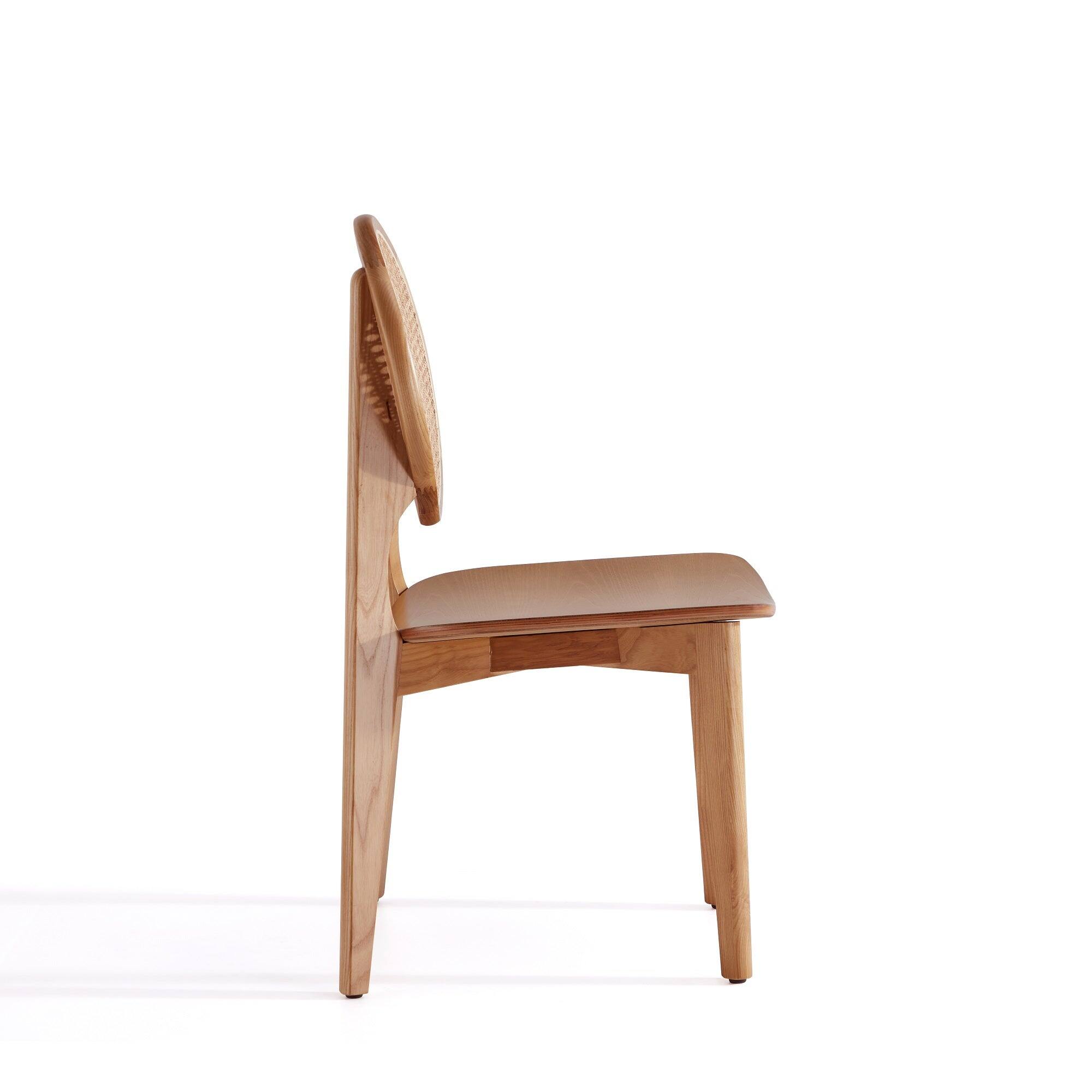 Alt View 1. Manhattan Comfort - Versailles Industry Chic Wood Dining Chair - Set of 2 - Natural.