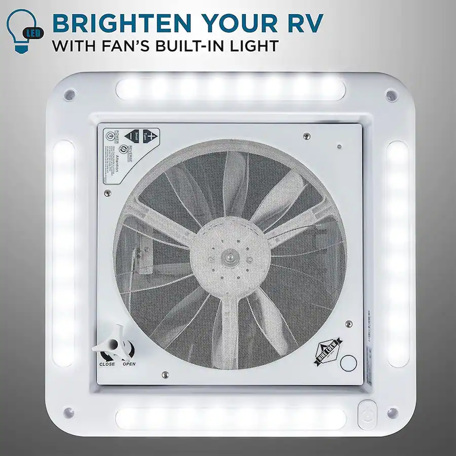 Best Rv Fan Hike Crew 14” RV Roof Vent Fan, 12V Manual Camper Fan with 6 Speeds ...