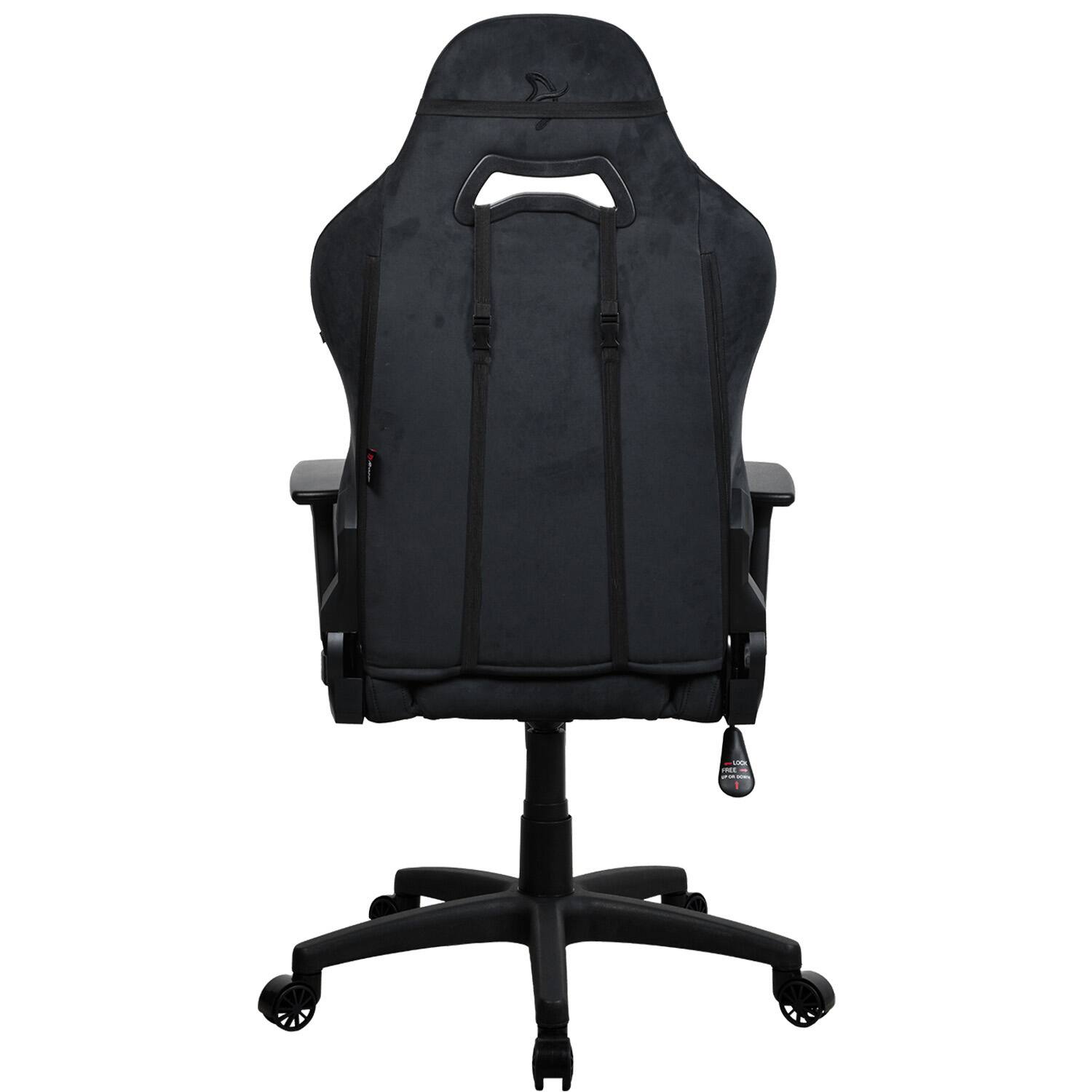 Alt View 13. Arozzi - Torretta Supersoft Upholstery Fabric Gaming Chair - Pure Black.