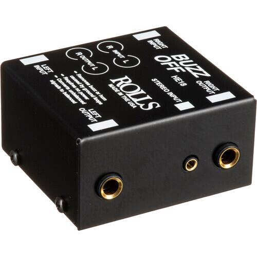 R INPUT RIGHT  
R INPUT OUTPUT L  
7 OFF INPUT LEFT  
sigrale - Comerta  
Requirea caused Removes by 7  
STEREO BUZZ HE18  
ou power ground buer or  
ROLLS MADE IN USA  
INPUT OUTPUT LEFT