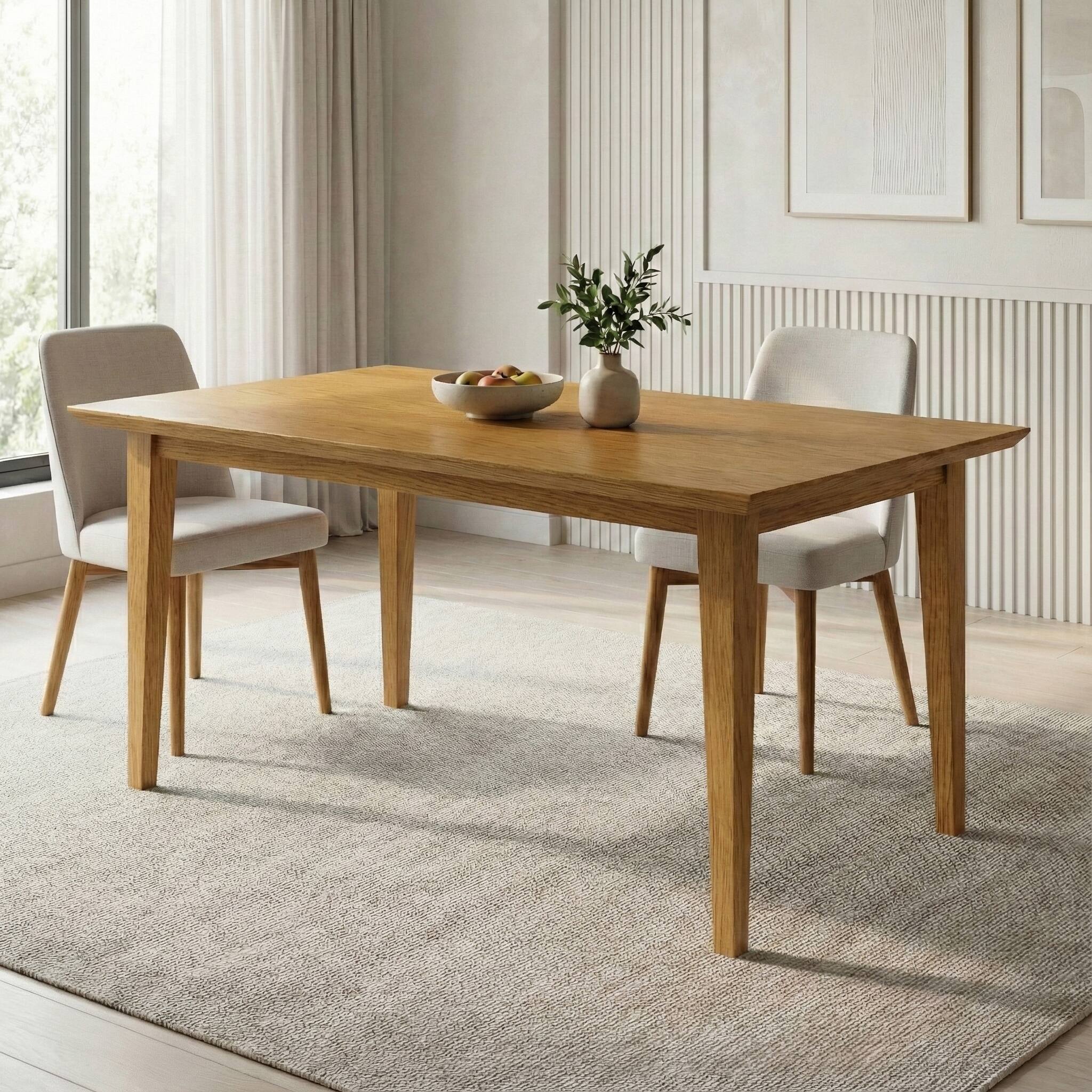 Angle. Simpli Home - Colby 60 inch x 36 inch Rectangle Contemporary Modern Dining Table in Oak - Oak.
