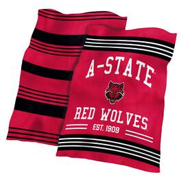 Logo Brands - Arkansas State Red Wolves 60'' x 70'' Plush Colorblock Blanket - Multicolor