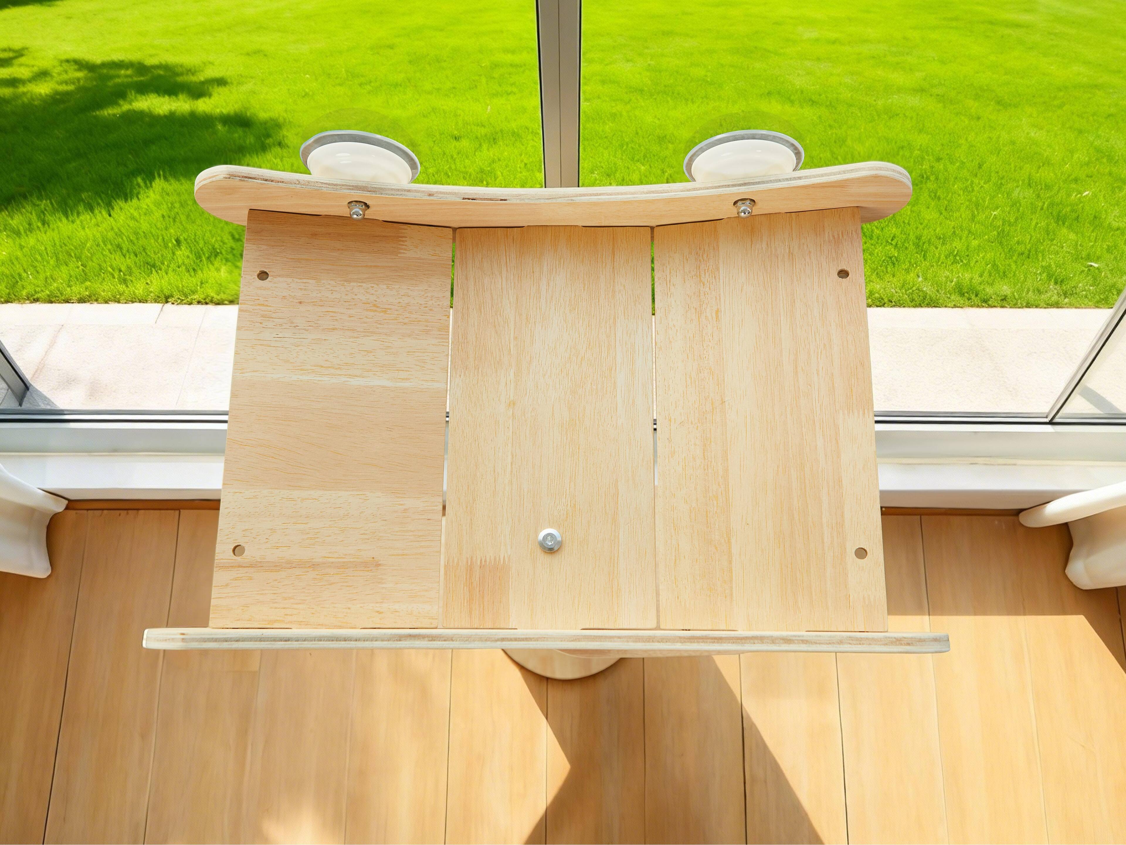 Alt View 2. JUJABU - Half Cat Tree Tower– 3-Tier Hemp Scratching Post, Perches & Sturdy Activity Center Suction Cup.