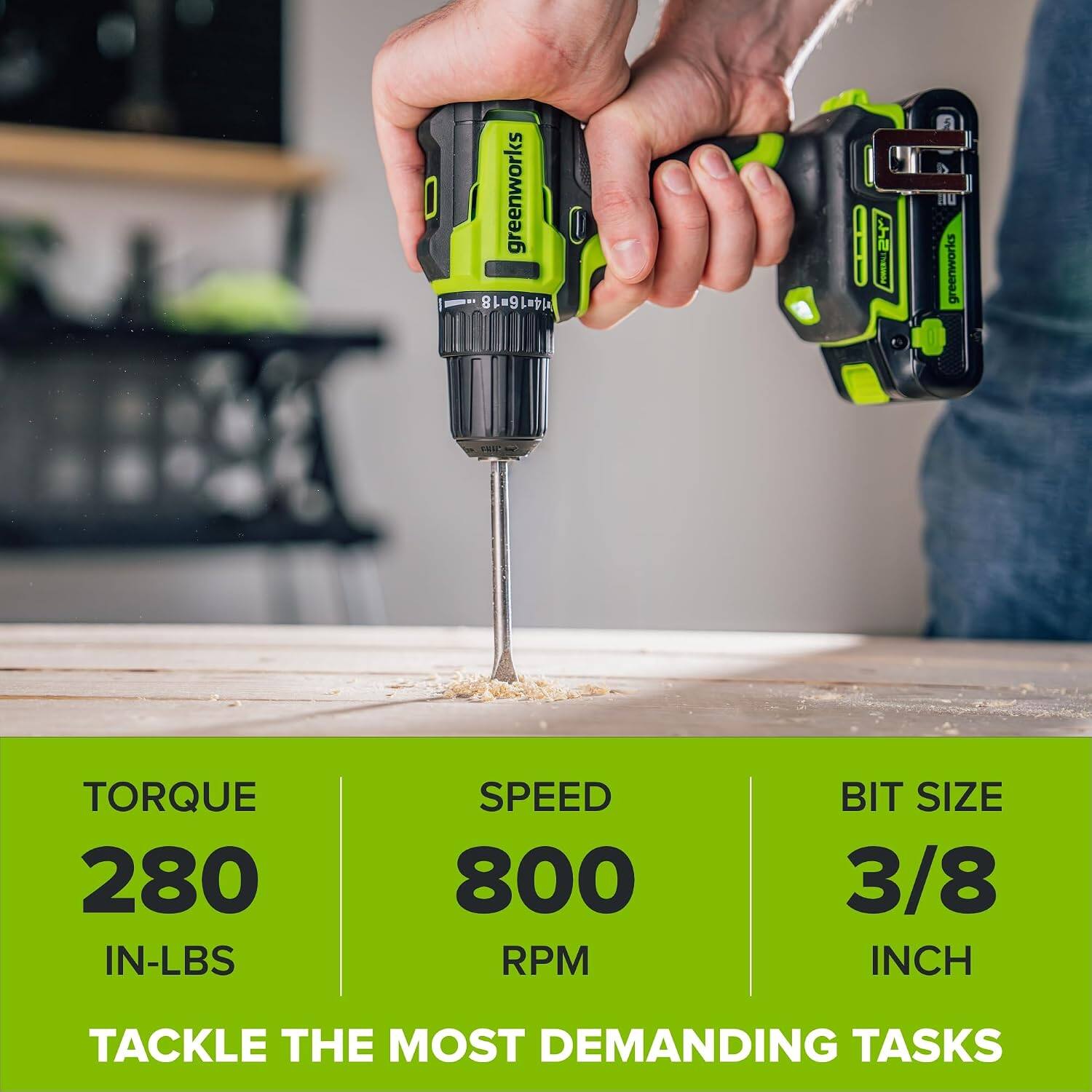 greenworks 141618

greenworks
TORQUE 280 IN-LBS
SPEED 800 RPM
BIT SIZE 3/8 INCH
TACKLE THE MOST DEMANDING TASKS
