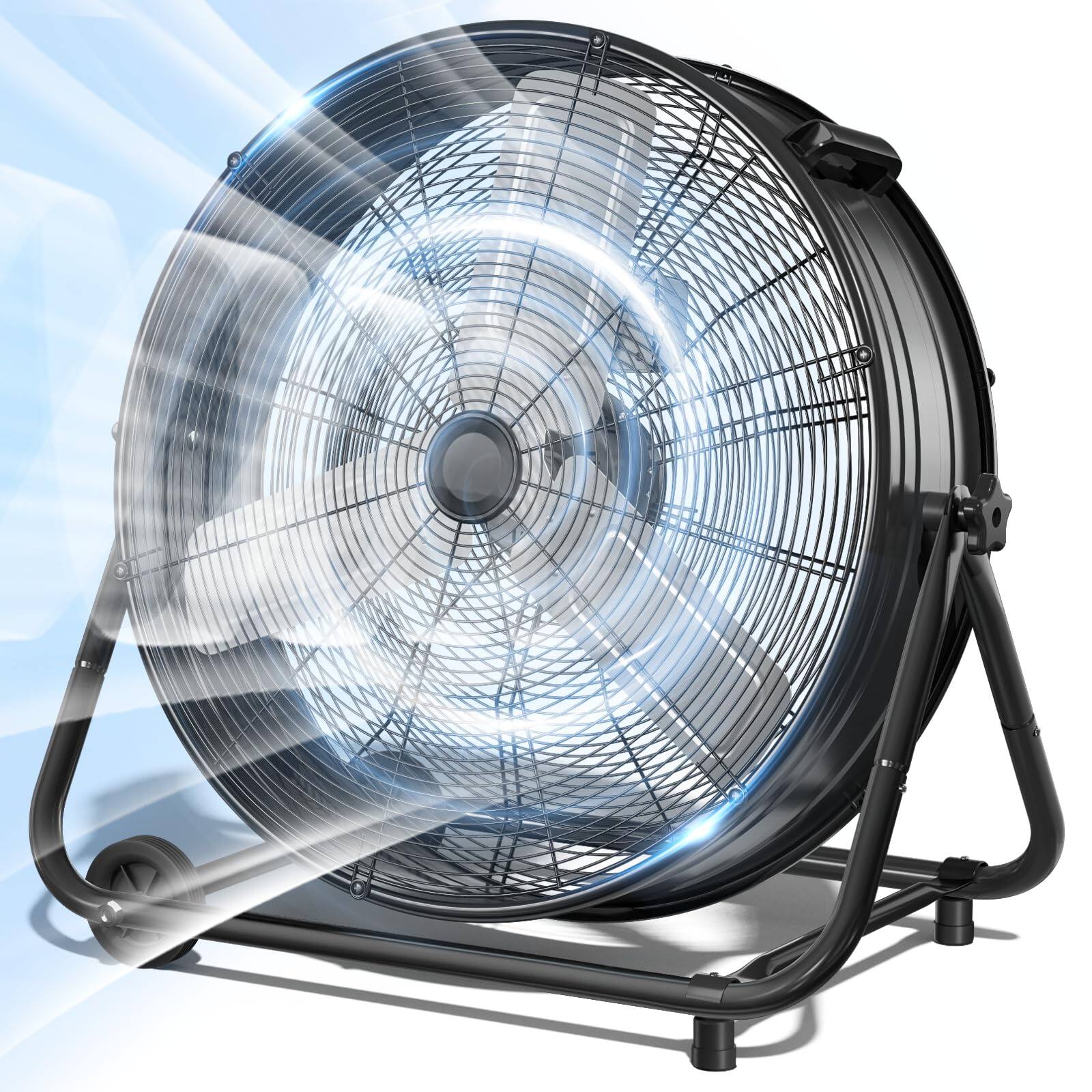 Front. Nordic Hygge - 30 in. 14000 CFM Heavy Duty 3-Speed Industrial Drum Fan with 360-Degree Tilt in Black.
