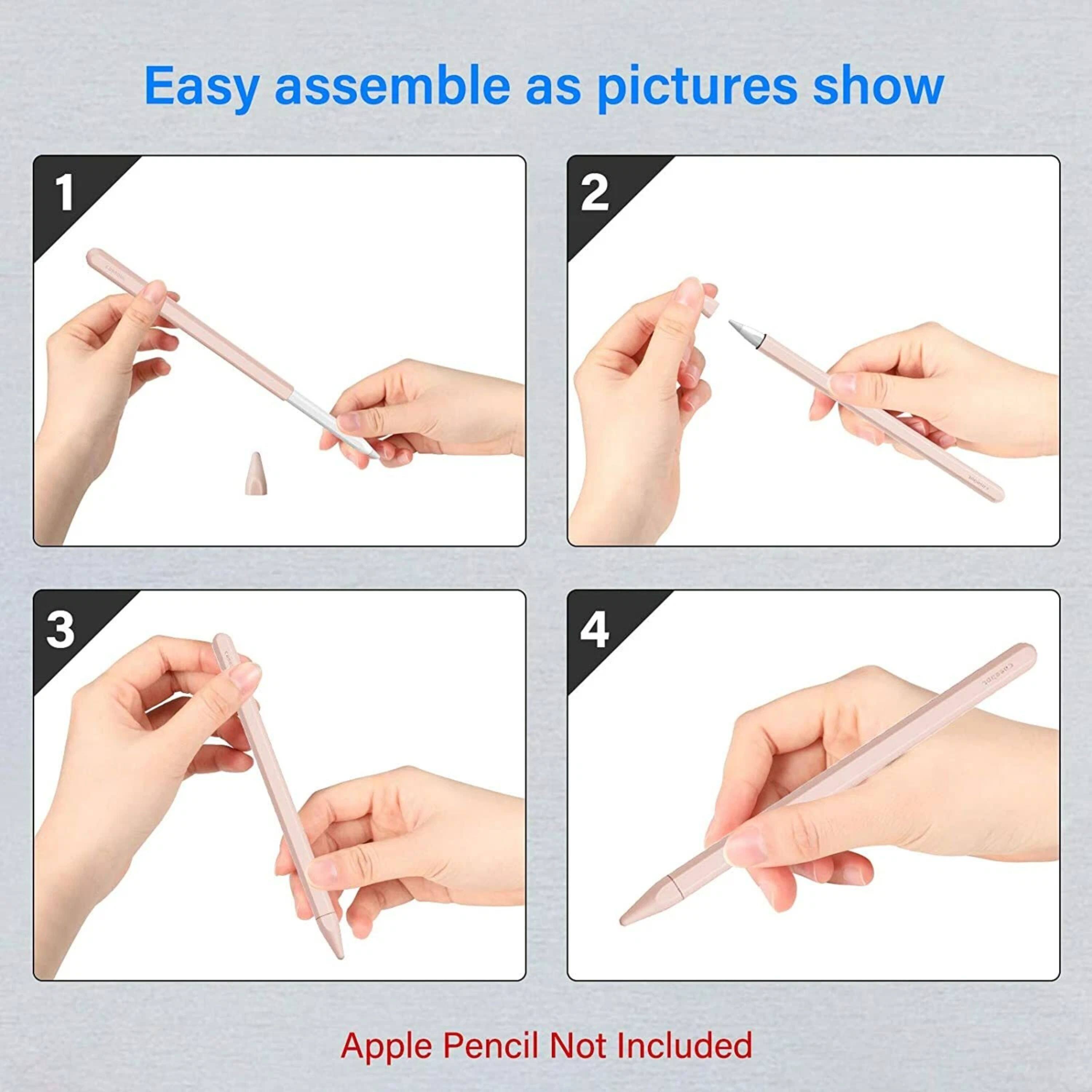 Easy assemble as pictures show

1 2 3 4

Apple Pencil Not Included