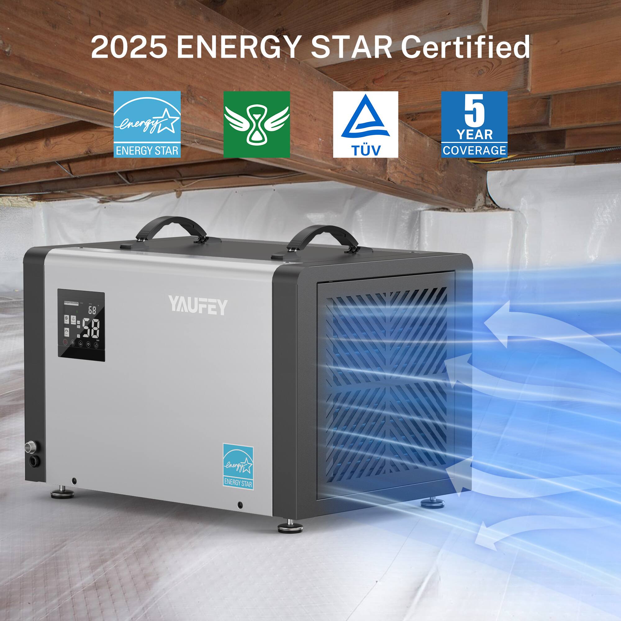 2025 ENERGY STAR Certified  
ENERGY STAR TV  
5 YEAR COVERAGE  
68 58  
YAUFEY  
ENERGY STAR