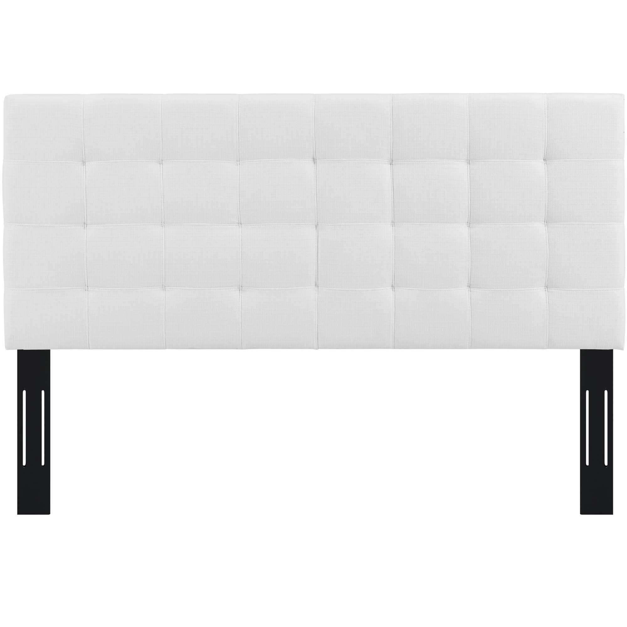 Alt View 2. Modway - Paisley Tufted Upholstered Linen Fabric Full / Queen Headboard by Modway - White.