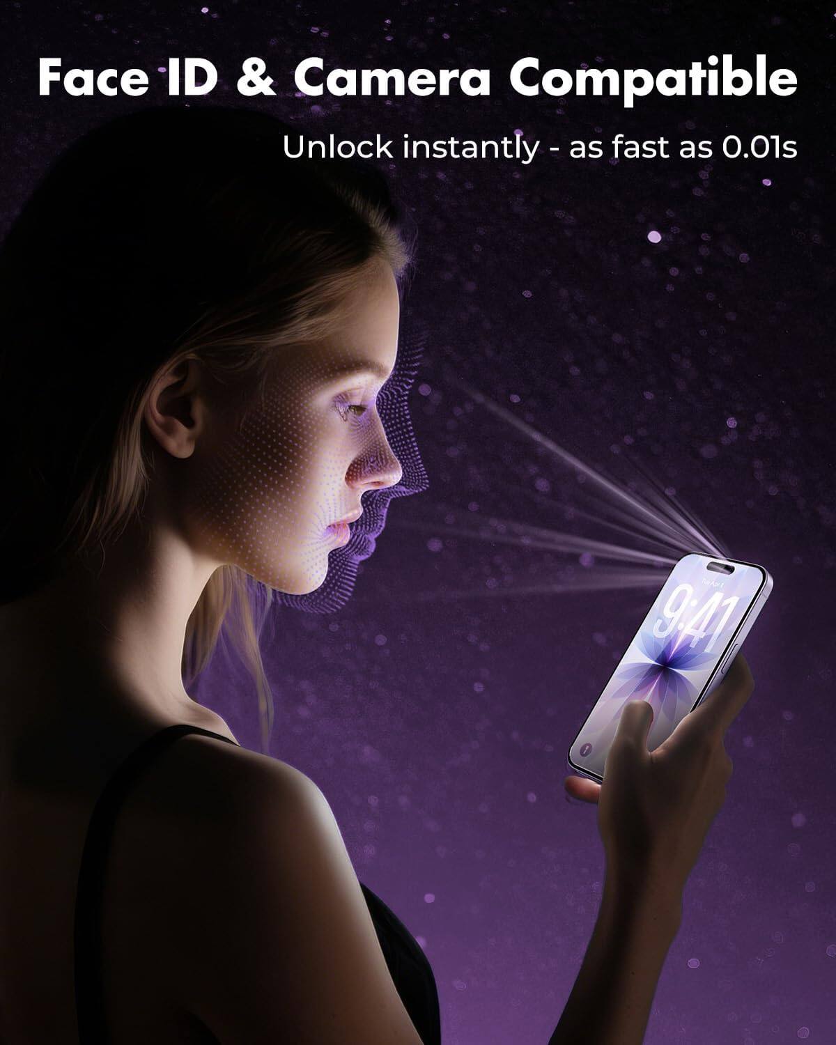 Face ID & Camera Compatible  
Unlock instantly - as fast as 0.01s