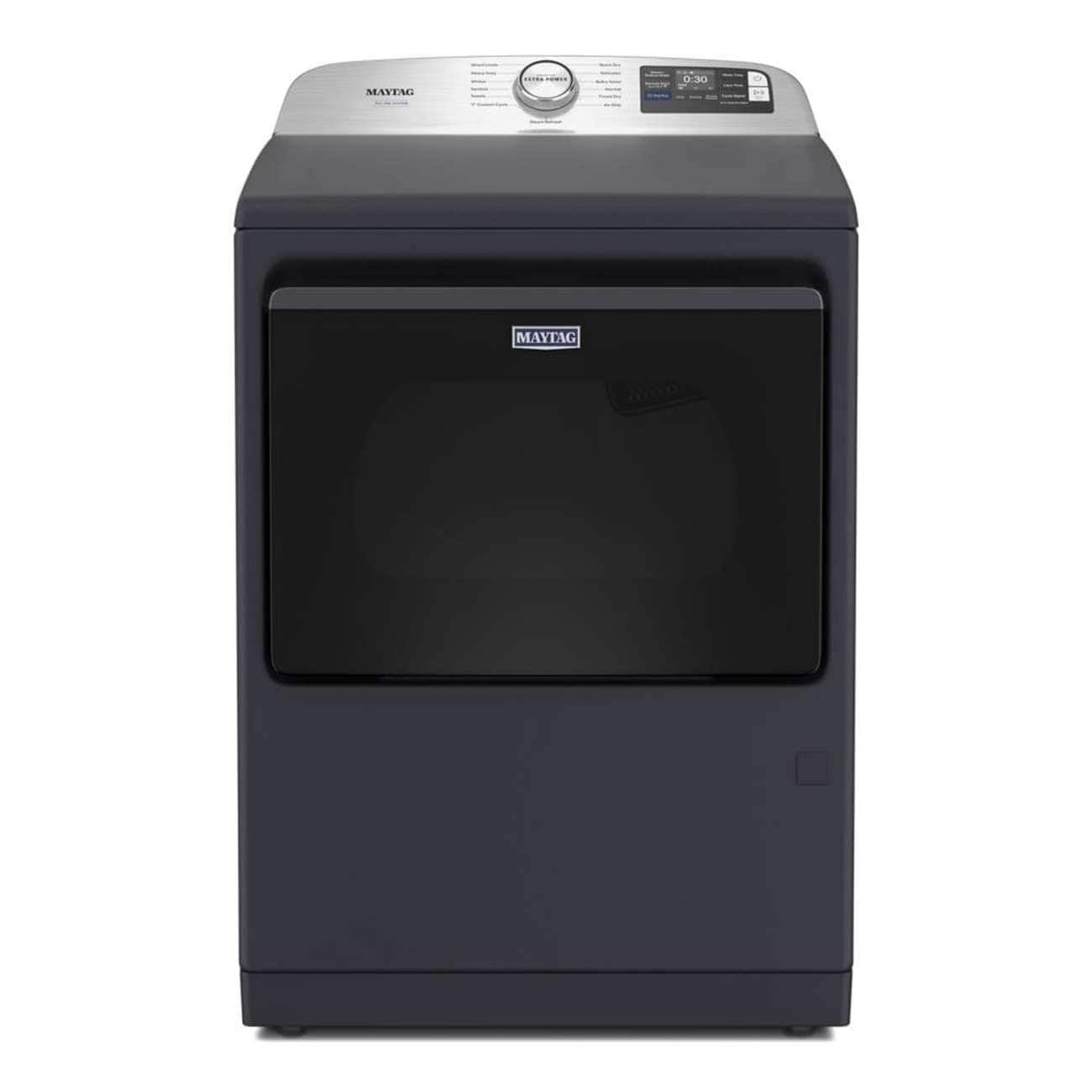 Maytag - 7.4 Cu. Ft. Pet Pro Top Load Gas Dryer with Extra Power and Sanitize Cycle - Midnight Steel