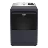Maytag - 7.4 Cu. Ft. Pet Pro Top Load Electric Dryer with Extra Power and Sanitize Cycle - Midnight Steel