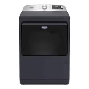 Maytag - 7.4 Cu. Ft. Pet Pro Top Load Electric Dryer with Extra Power and Sanitize Cycle - Midnight Steel