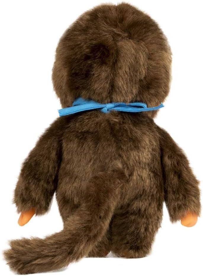 Alt View 2. Monchhichi - Monchhichi Classic Plush Toy - Boy Blue Bib.