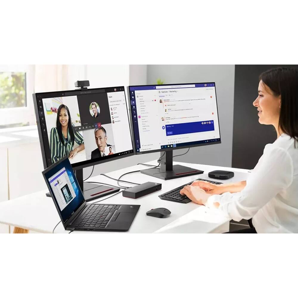 Alt View 3. Lenovo - ThinkPad Universal Thunderbolt 4 Smart Dock - 40B10135US - White.