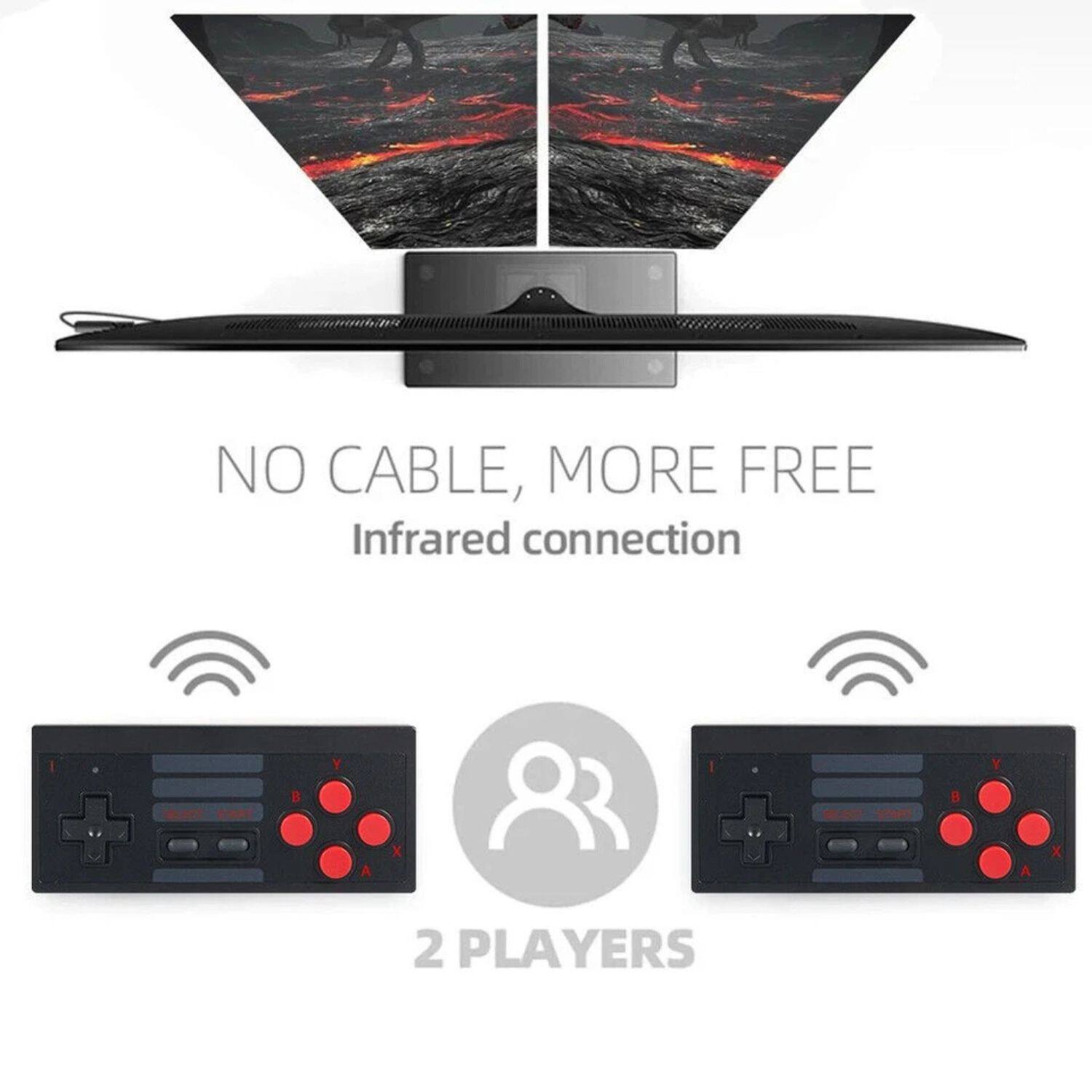 NO CABLE, MORE FREE  
Infrared connection  

2 PLAYERS