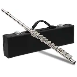 Winado - C Flutes with E-split, Orchestra Closed Hole Flute Kit for Beginners & Professionals, 16 Keys Musical Nickel Flute