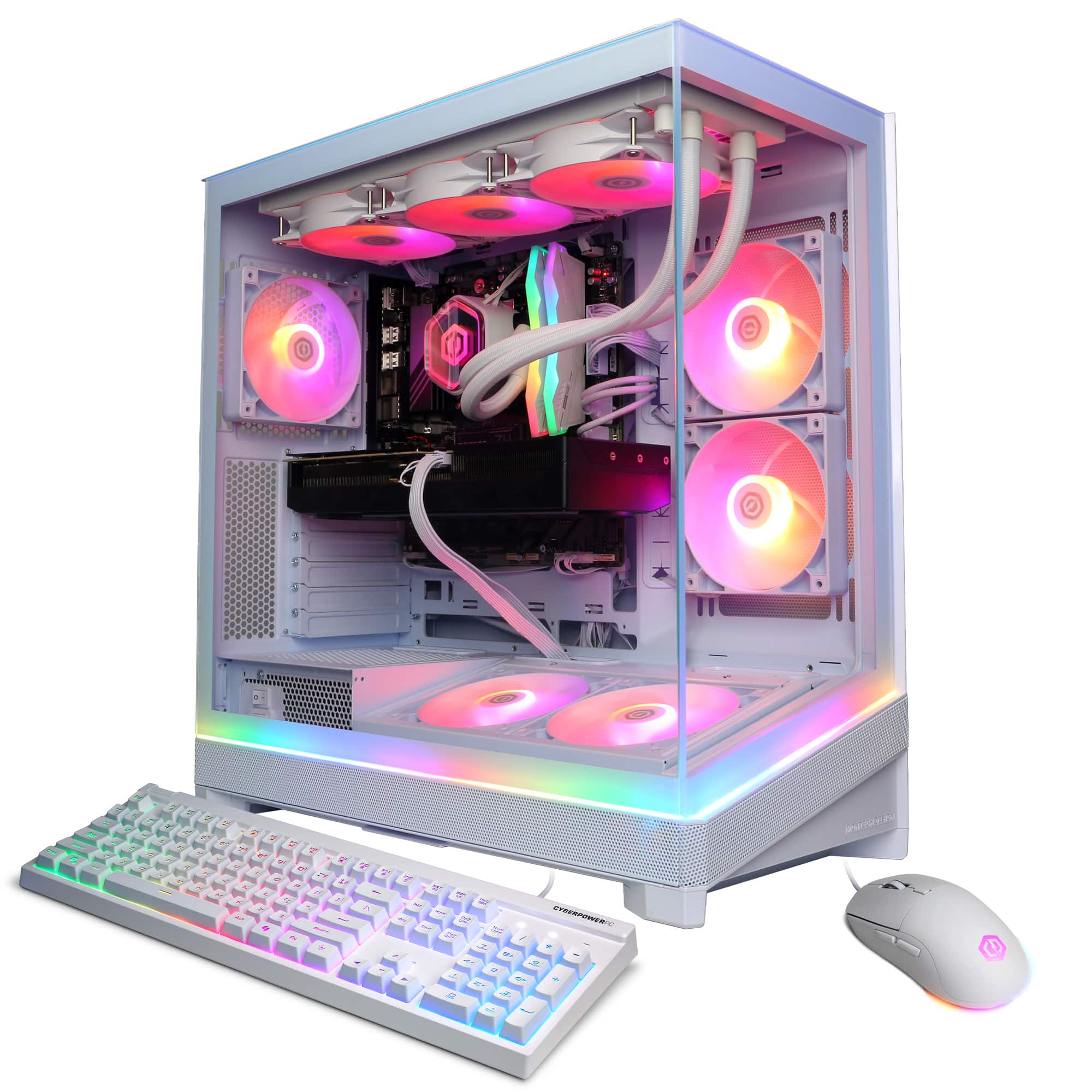 CyberPowerPC - Gaming Desktop - AMD Ryzen 9 9950X3D2 - NVIDIA GeForce RTX 5080 16GB - 64GB DDR5 - 4TB PCIe 4.0 SSD - White