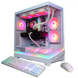 CyberPowerPC - Gaming Desktop - AMD Ryzen 9 9950X3D2 - NVIDIA GeForce RTX 5080 16GB - 64GB DDR5 - 4TB PCIe 4.0 SSD - White