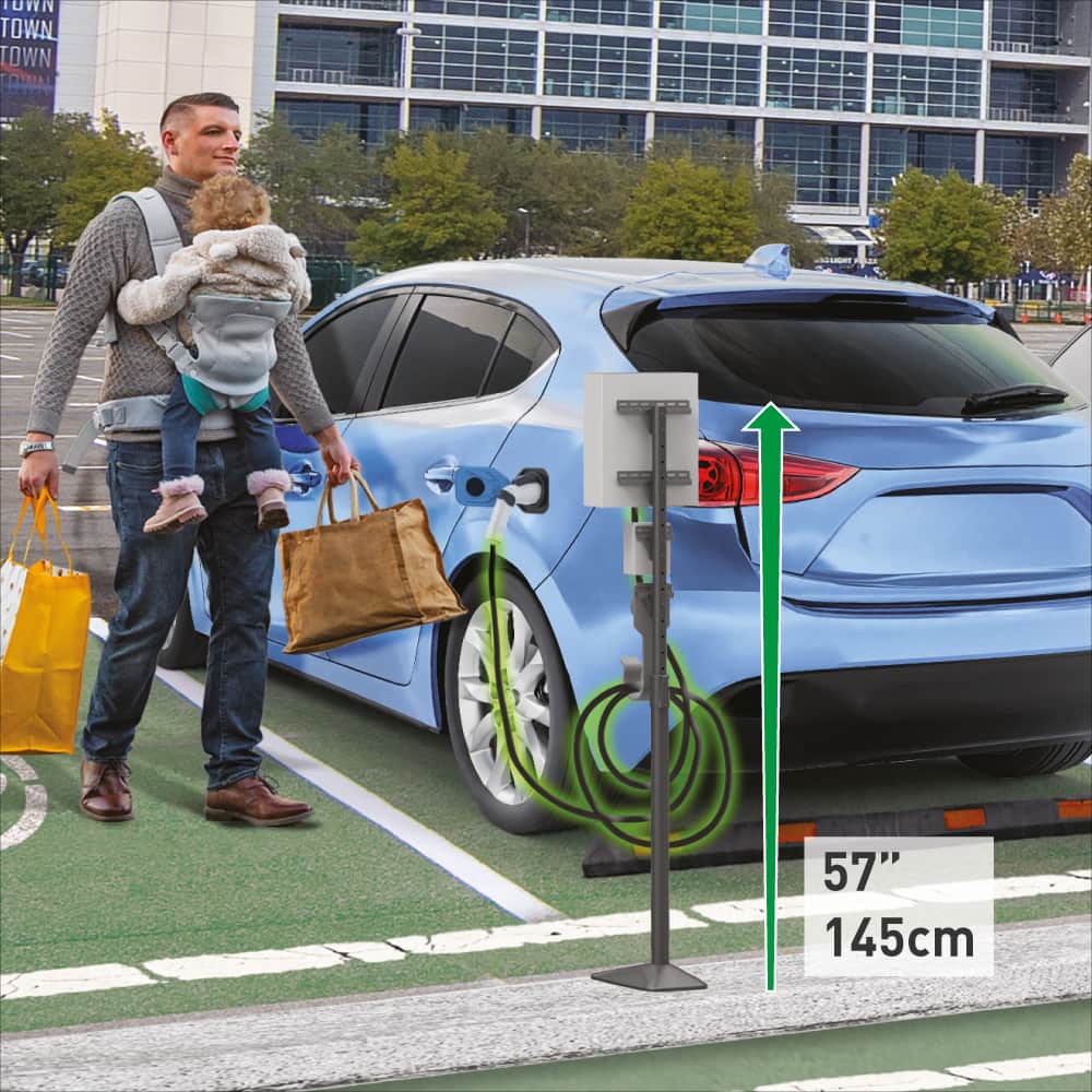 Barkan - 57" EV Charging Station column