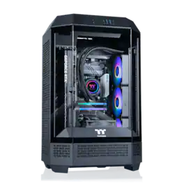 Thermaltake - LCGS Reactor i1470 Gaming Desktop Intel Core i9-14900KF, 32GB DDR5 Memory, NVIDIA GeForce RTX 5070, 1TB NVMe M.2 - Black