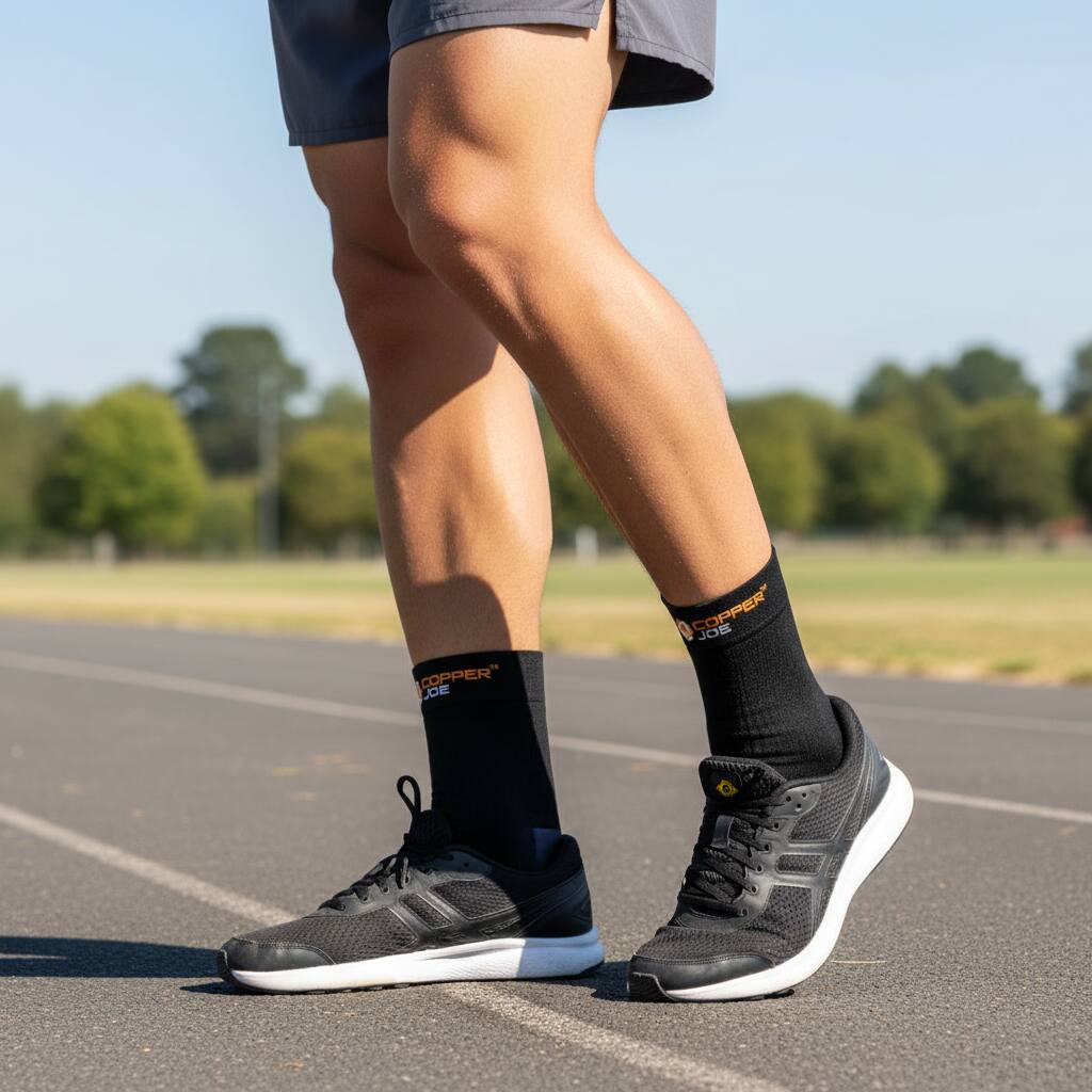 Copper Compression Copper Joe Ankle Brace Compression Sleeve Foot Arch ...
