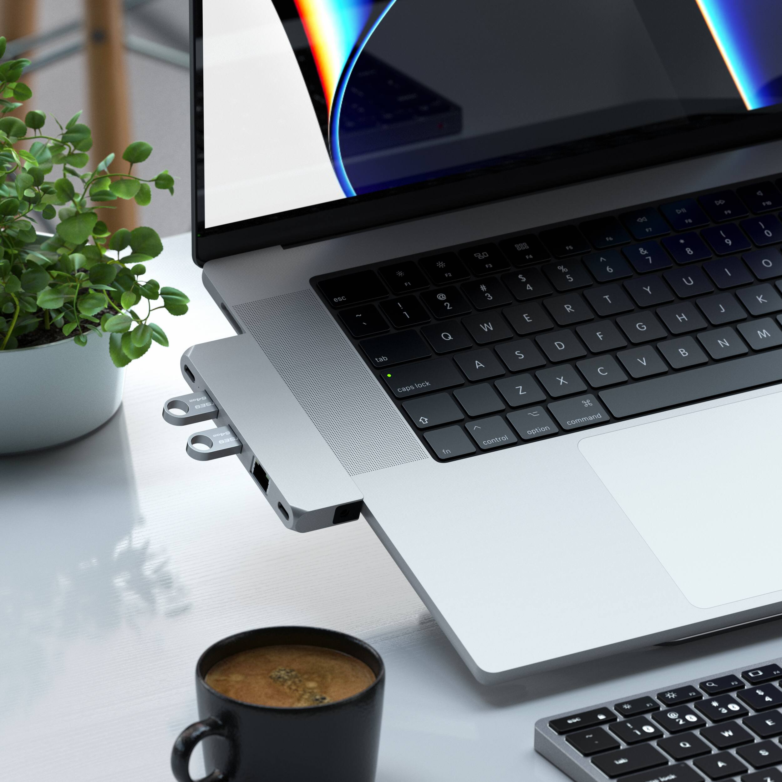 Alt View 14. Satechi - Satechi USB-C Pro Hub Mini Adapter - Silver - Silver.