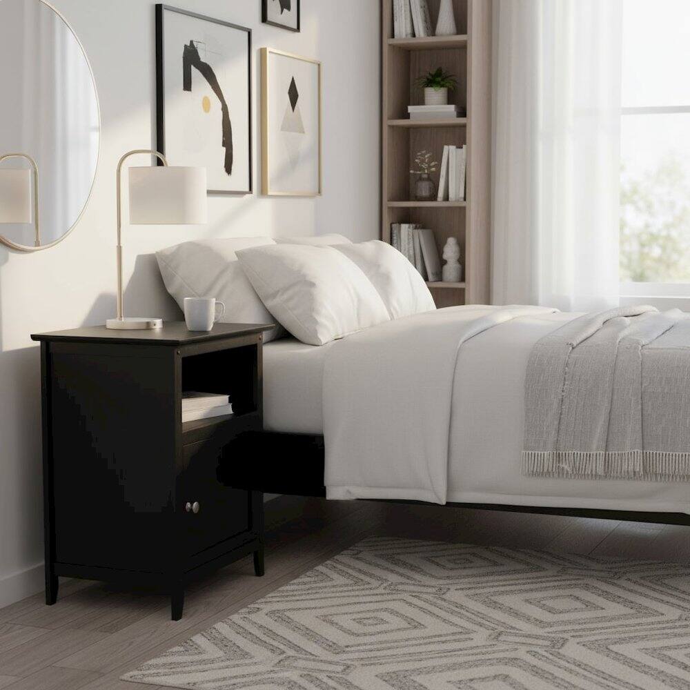 Back. FurniFact - Accent Table - Black.