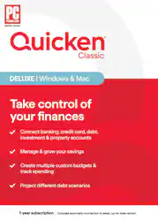 Quicken - Classic Deluxe 1-Year Subscription - Mac OS, Windows, Android, Apple iOS - Front_Zoom