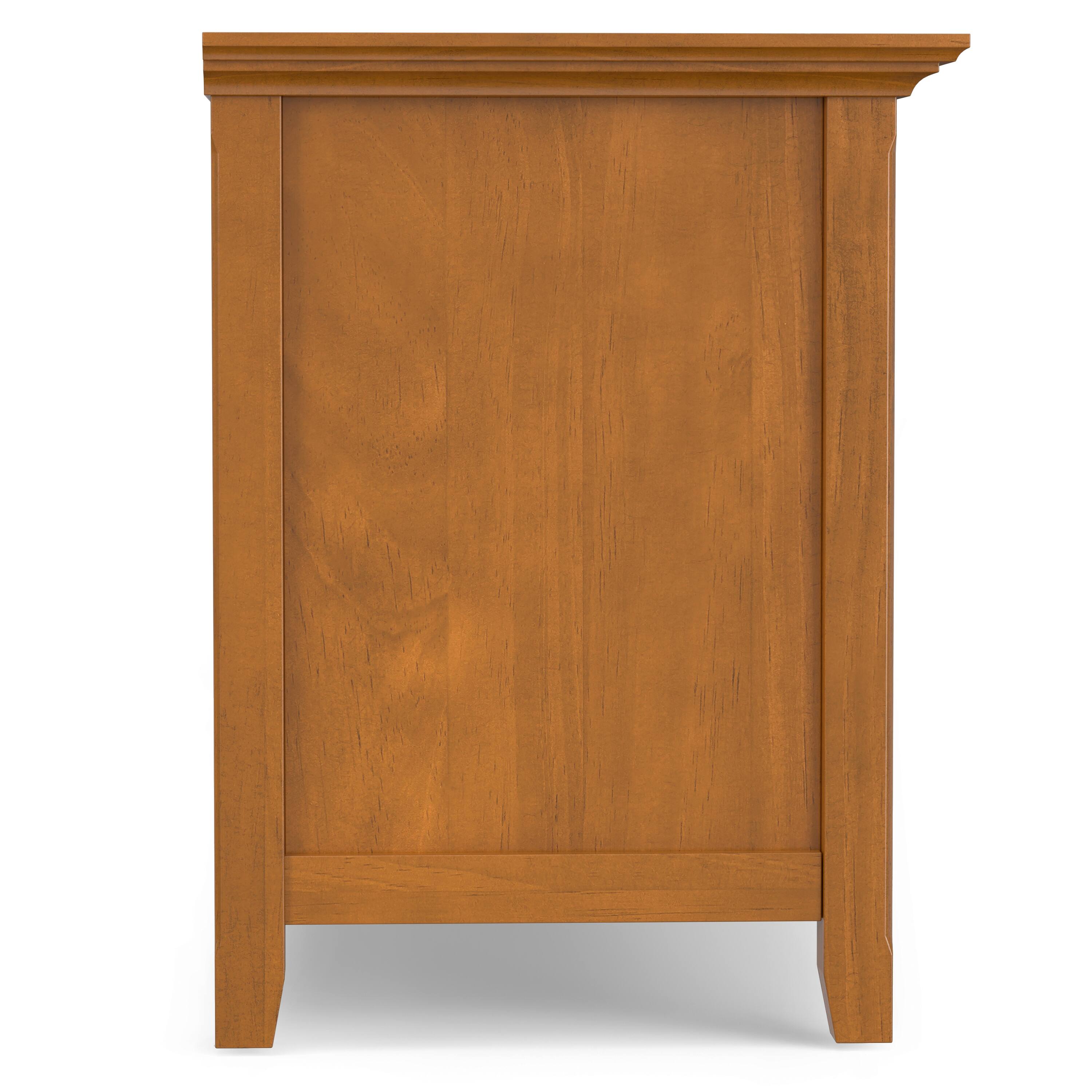 Alt View 2. Simpli Home - Amherst 72 inch Wide Solid Wood Transitional TV Stand in Light Golden Brown - Light Golden Brown.