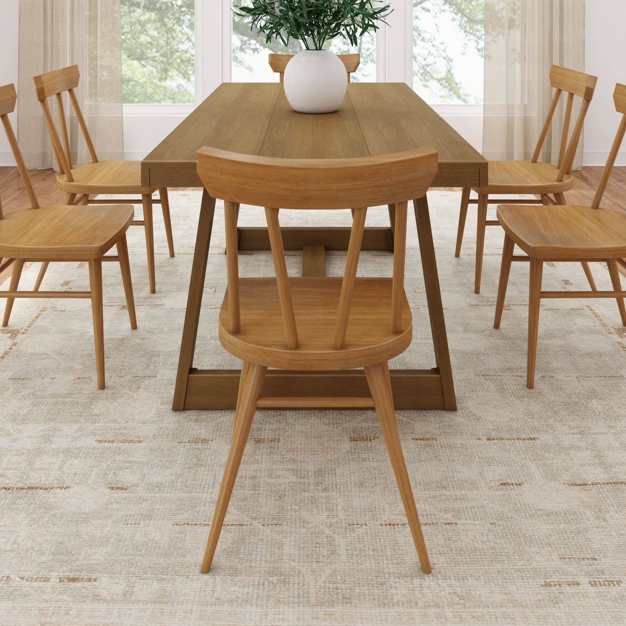 Alt View 6. Plank+Beam - Windsor Dining Chair (2 pack), Pecan - Pecan.