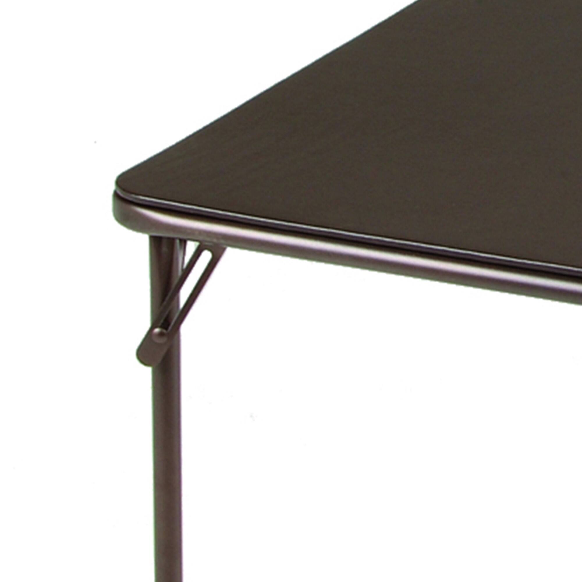 Alt View 5. MECO - MECO Sudden Comfort 34 x 34 Inch Square Metal Folding Dining Card Table, Black - Cinnabar.