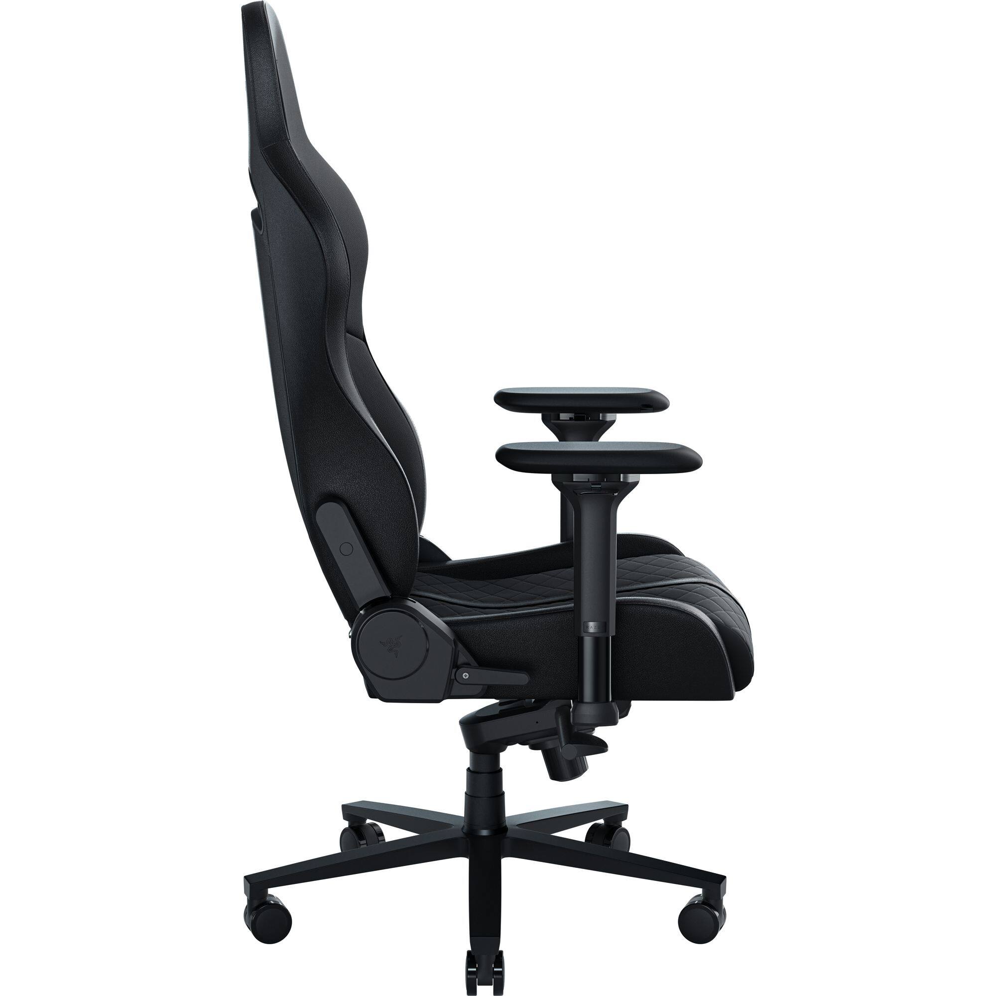 Alt View 4. Razer - Enki Gaming Chair with Synthetic Leather for All-Day Comfort - Black - Black.