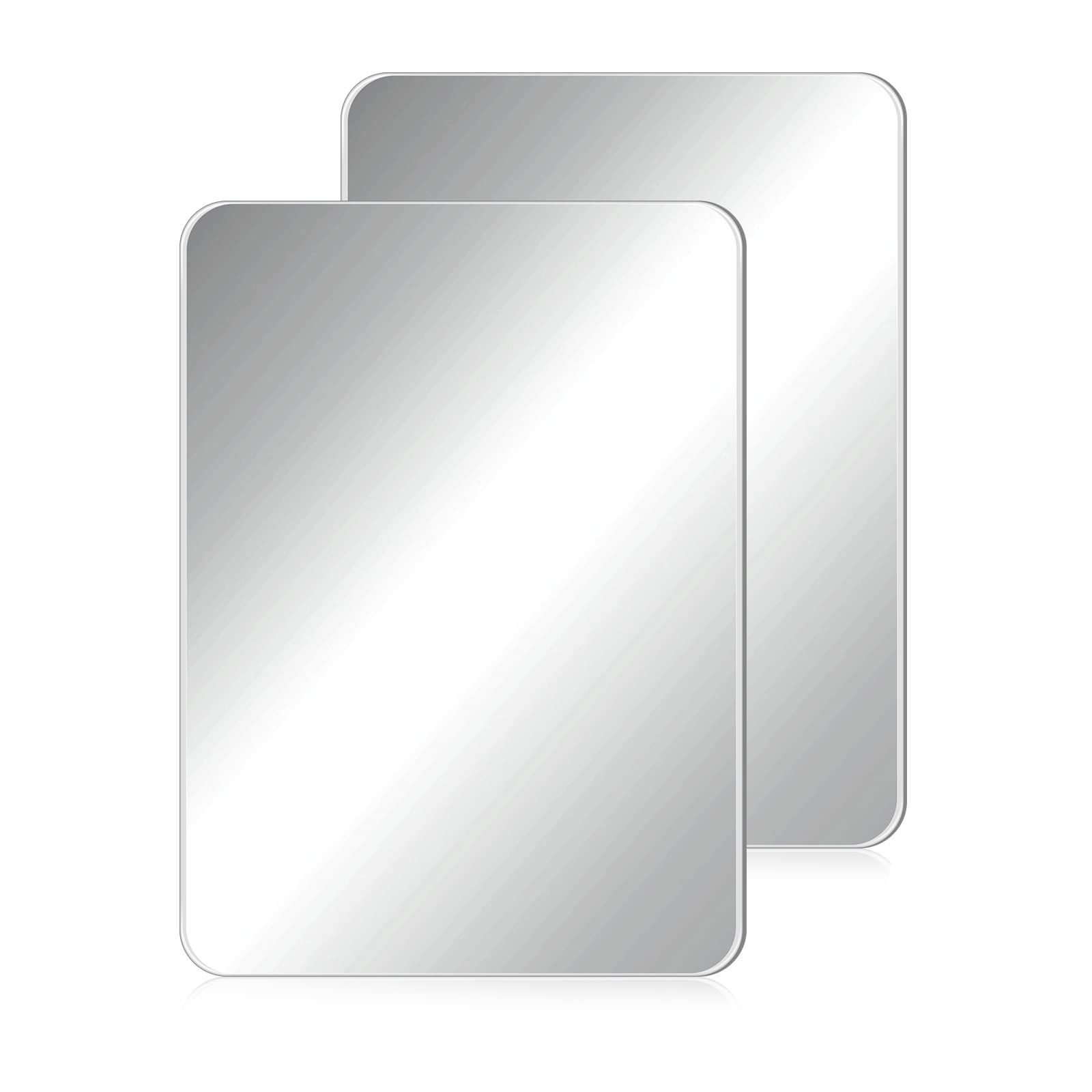 Front. Live At Space - 2 Magnetic Locker Mirror Small Real Glass School Rectangular Makeup For Bathroom Household Refrigerator Cabinet(4 X 5.8 - 4 x 5.8 Inches.