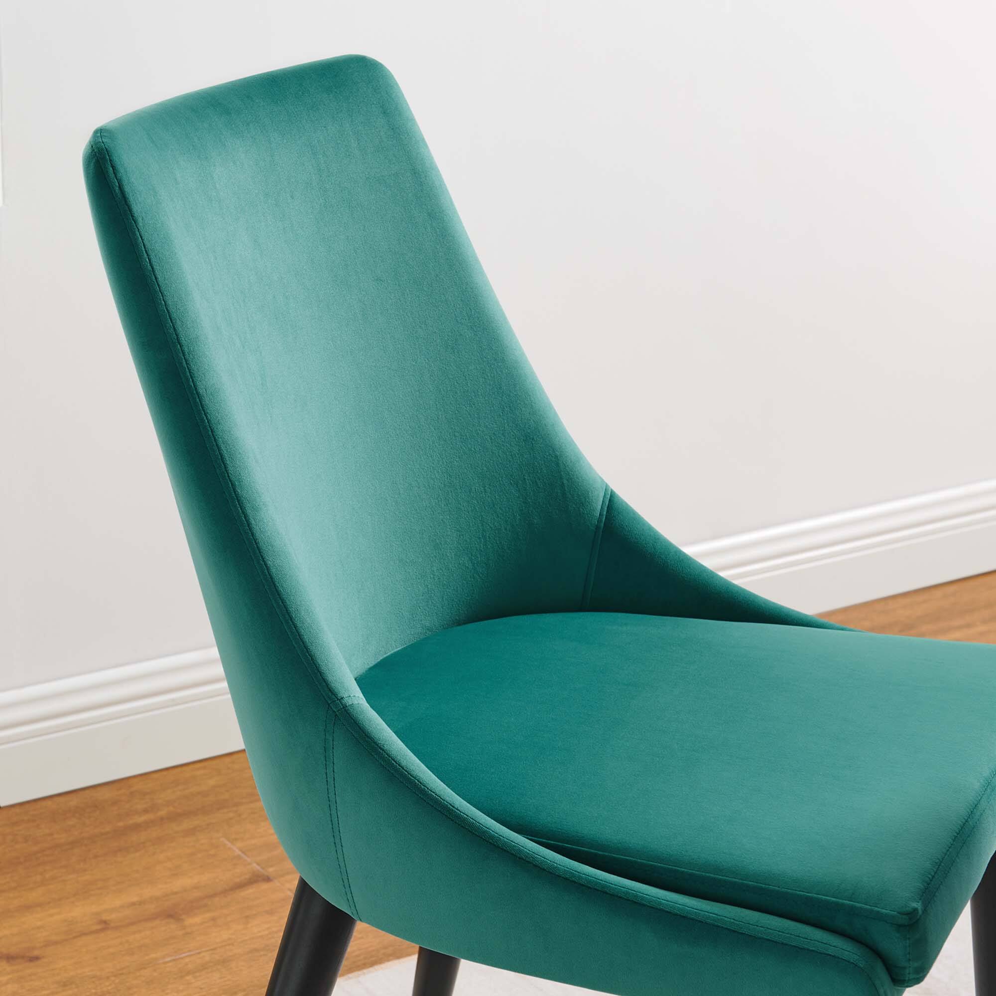Alt View 1. Modway - Viscount Performance Velvet Dining Chair by Modway - Teal.