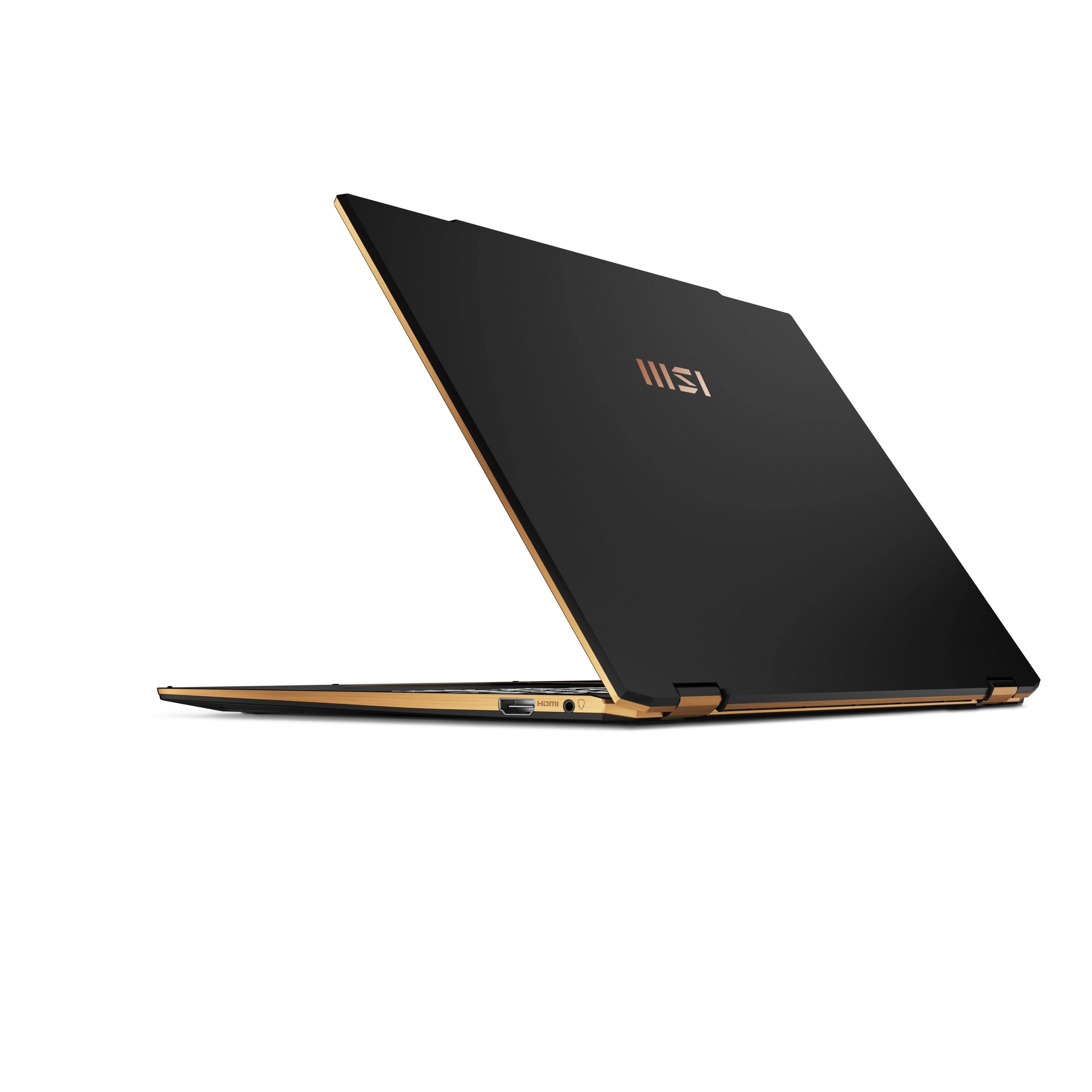 Back. MSI - MSI Summit 13 AI+ Evo 13.3” FHD+ Touch Laptop - Intel Ultra 7 256V 2024 - Intel Arc Graphics - 16GB RAM - 1TB Storage - Ink Black.