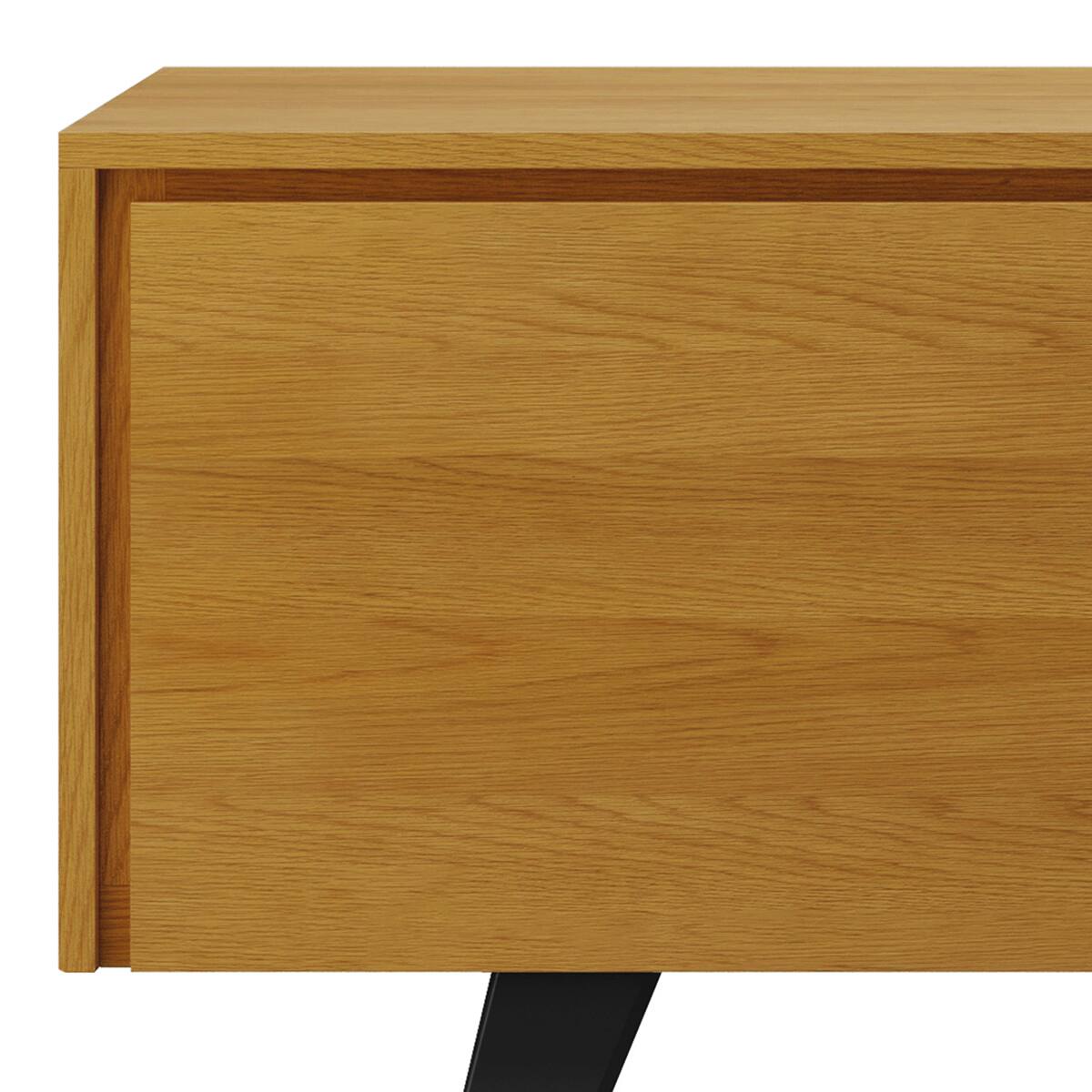 Alt View 3. Simpli Home - Lowry TV Media Stand in Oak - Oak.