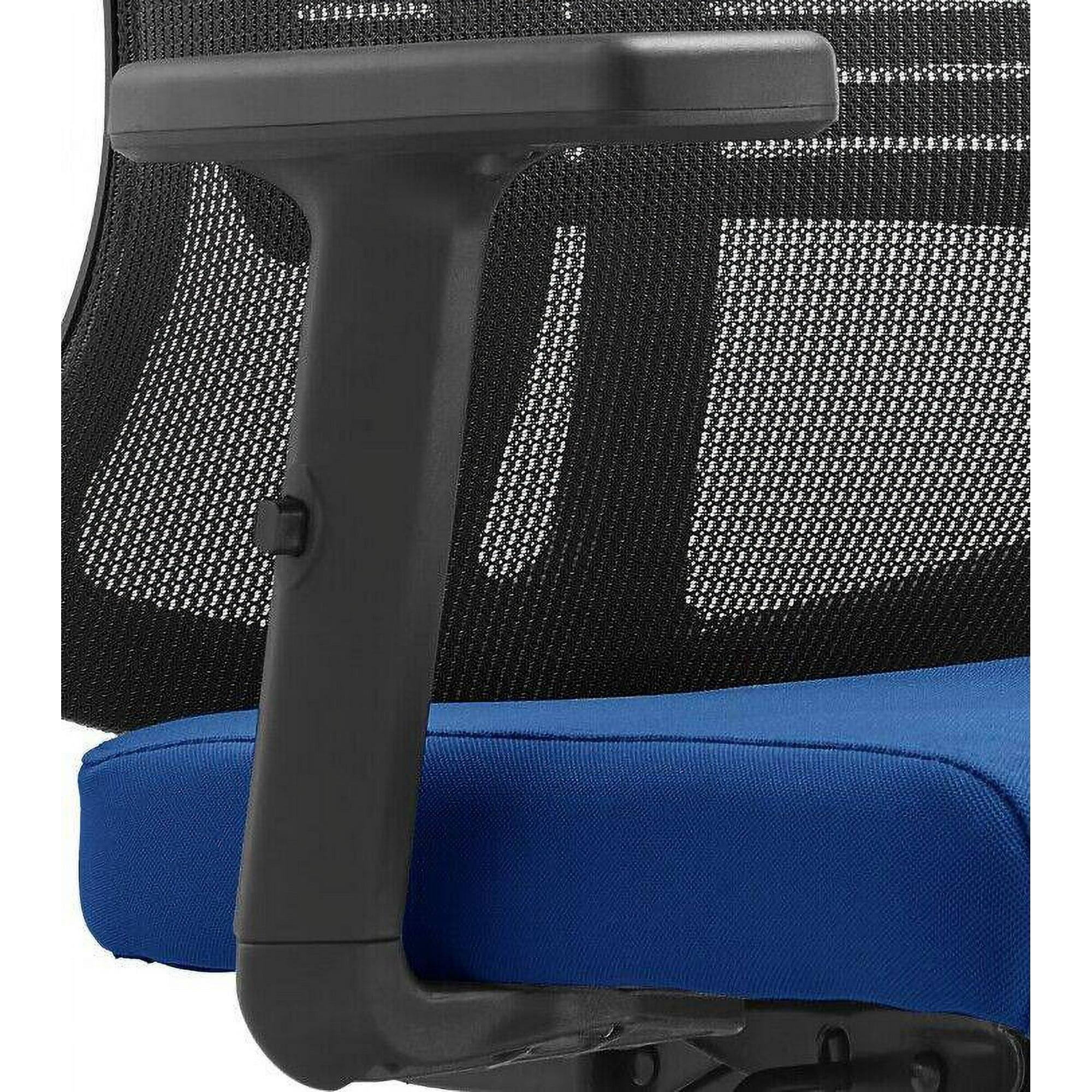 Alt View 5. LeisureMod - Nift Mesh Office Desk Chair with Headrest, Adjustable Height, Tilt, Armrests & Durable ABS Frame - Blue.