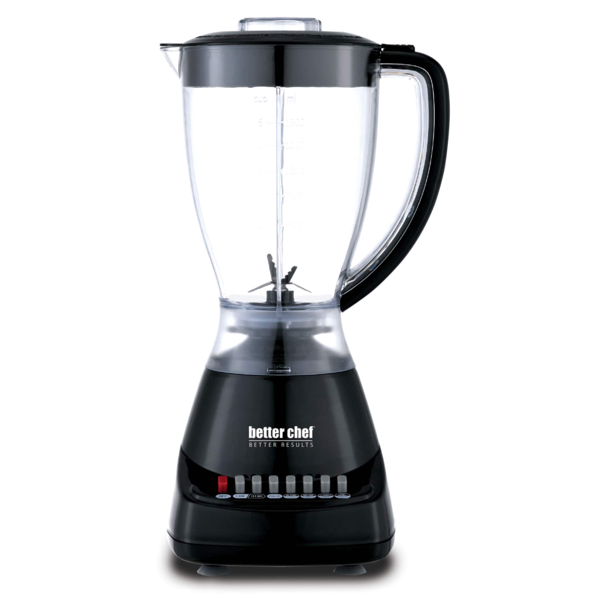Better Chef - 10-Speed 400W Plastic Jar Blender - Black