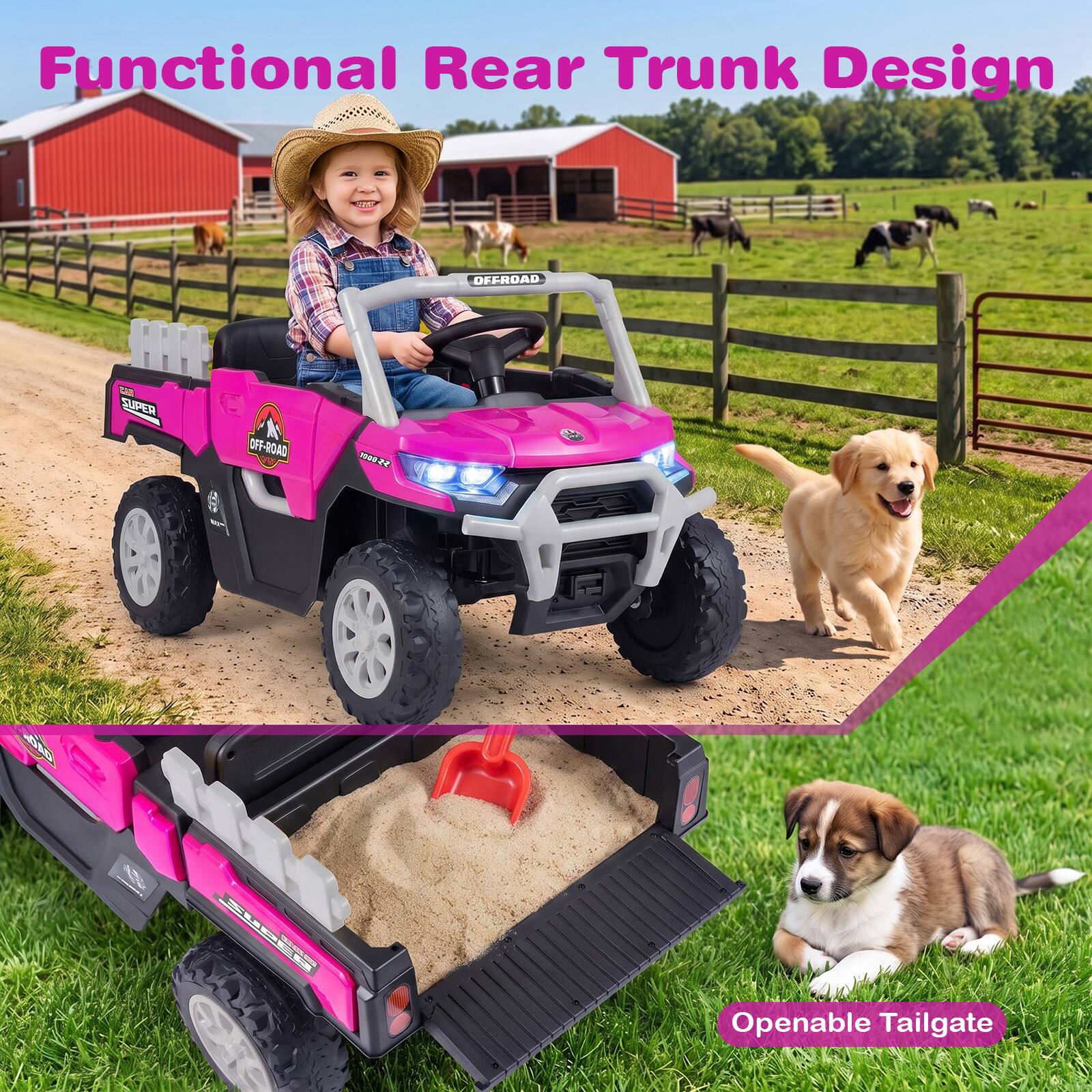 Functional Rear Trunk Design

OFFROAD
SUPER
OFF-ROAD
1000 55
SUDES

Openable Tailgate