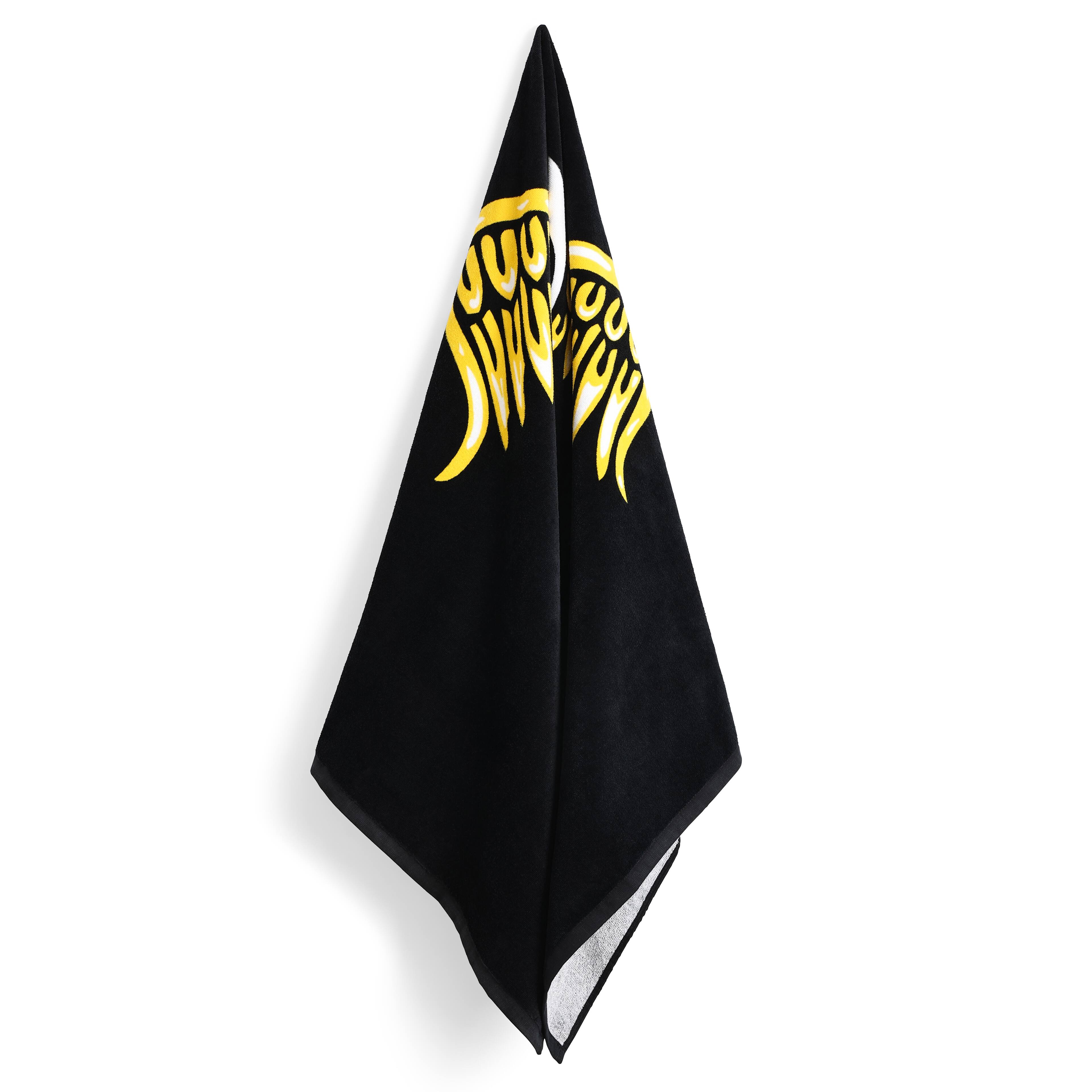 Alt View 1. Von Dutch - Von Dutch Iconic Y2K 100% Cotton 30"x60" Beach Towel | Flying Eyeball - Flying Eyeball.