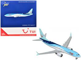 Boeing 737 MAX 8 Commercial Aircraft "TUI Airways" (G-TUMY) 1/400 Diecast Model Airplane by GeminiJets - Blue and White