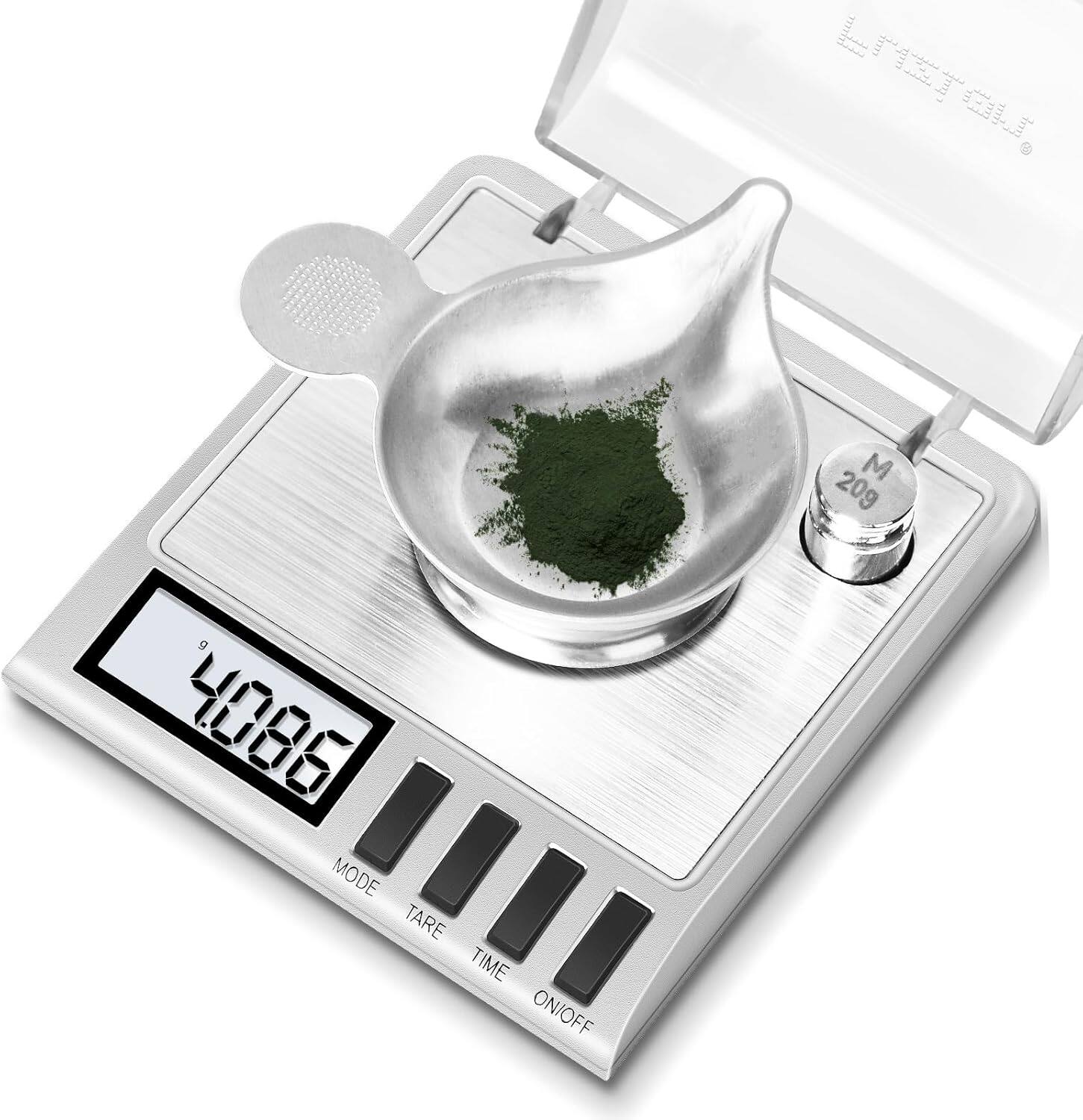 ACJPR - Fuzion Milligram Scale – 50g x 0.001g High-Precision Digital Scale with Calibration Weights, Jewelry & Gem Scale for Pow