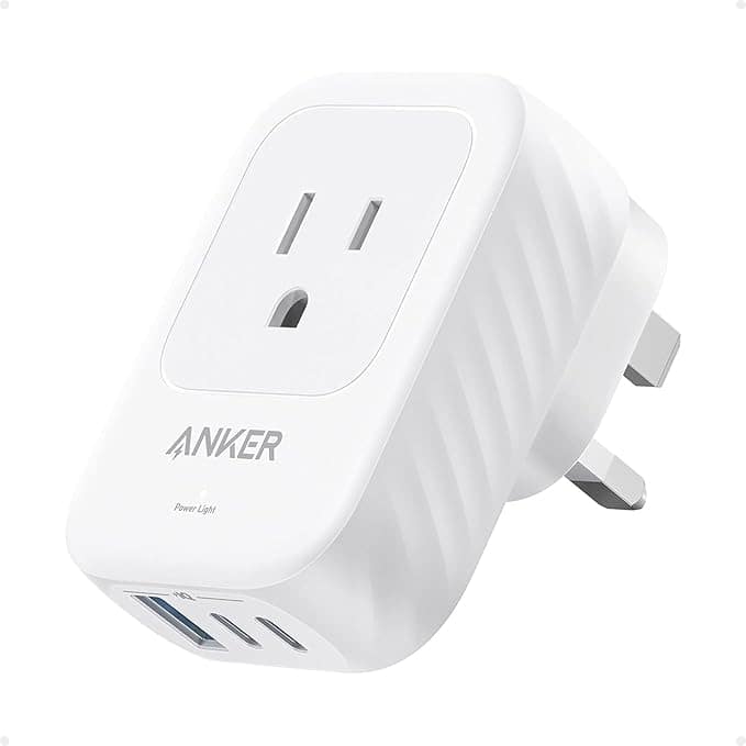 Anker - USA to UK International Plug Adapter - White