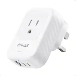 Anker - USA to UK International Plug Adapter - White
