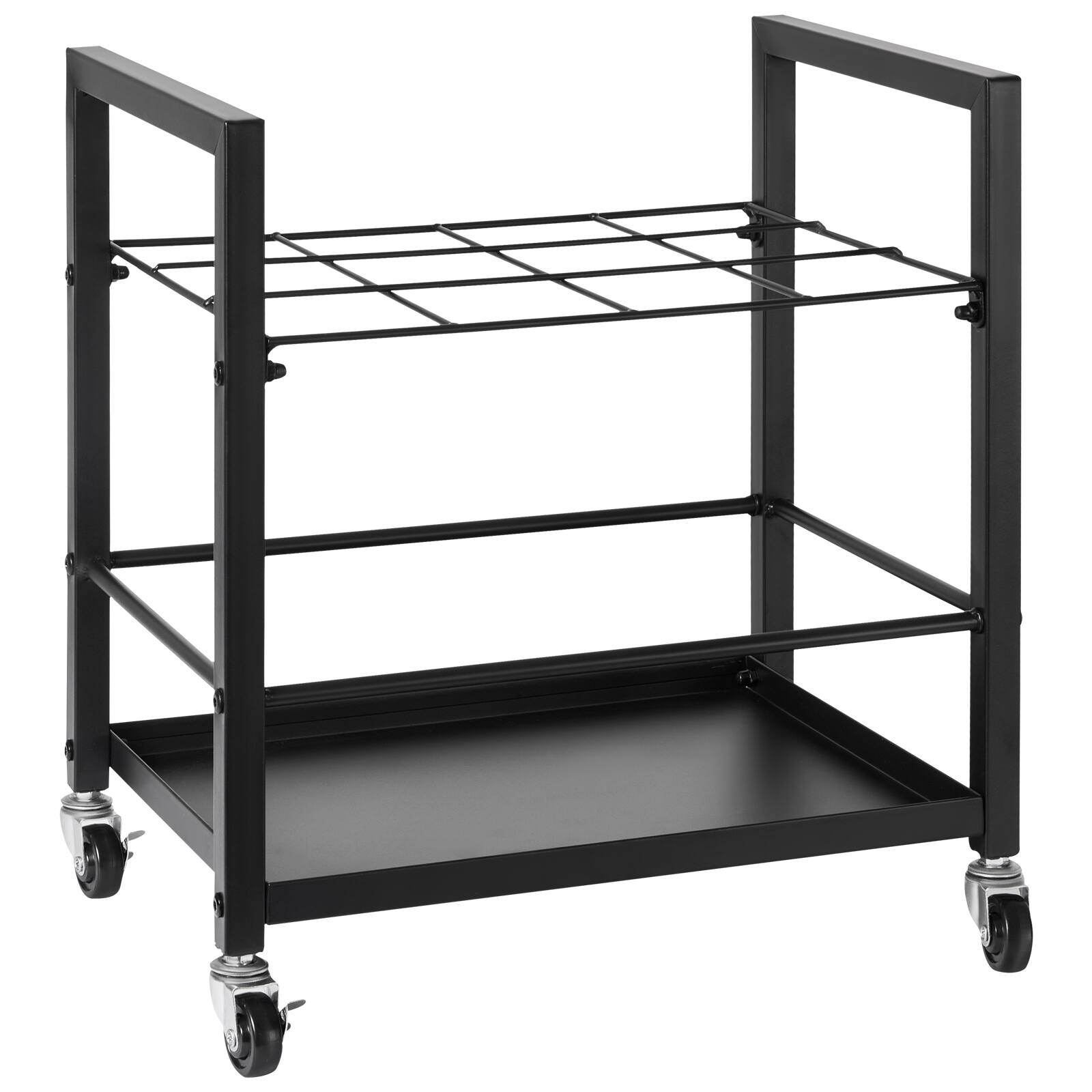 Alt View 5. VEVOR - Blueprint Storage Rack, 12 Slots Blueprint Holder with Wheels, Mobile Metal Blueprint Storage Cart - Black.
