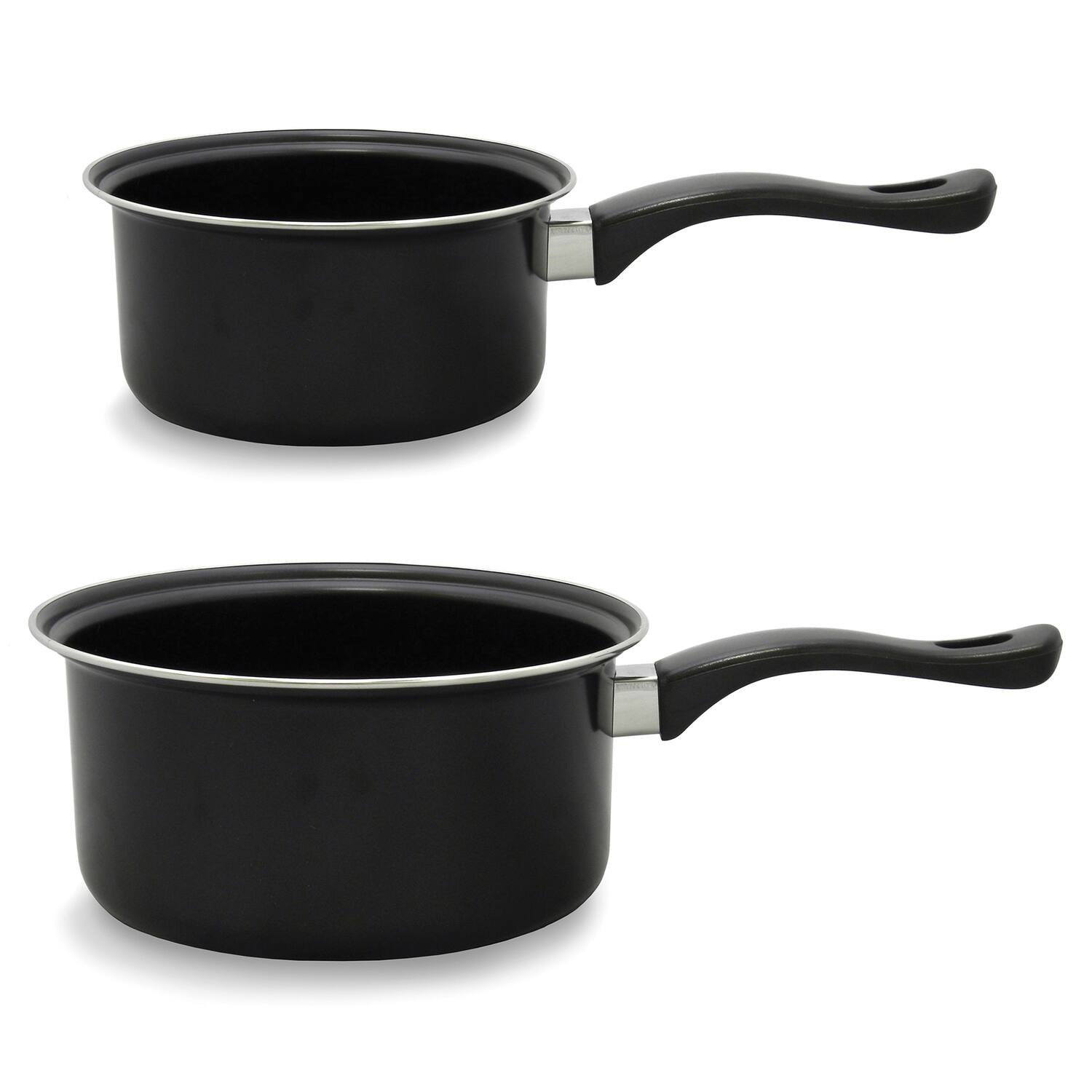 Back. Brentwood - Brentwood Bsp-1620 2-piece Nonstick Carbon Steel Saucepan Set - black.