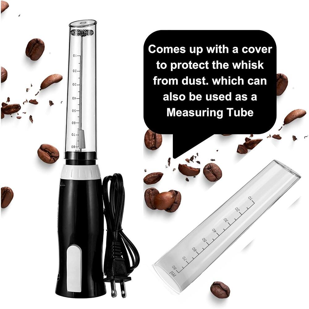 Comes up with a cover to protect the whisk from dust, which can also be used as a Measuring Tube.