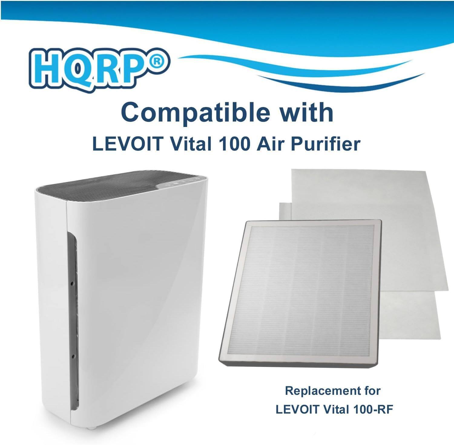 HQRP Compatible with LEVOIT Vital 100 Air Purifier Replacement for LEVOIT Vital 100-RF